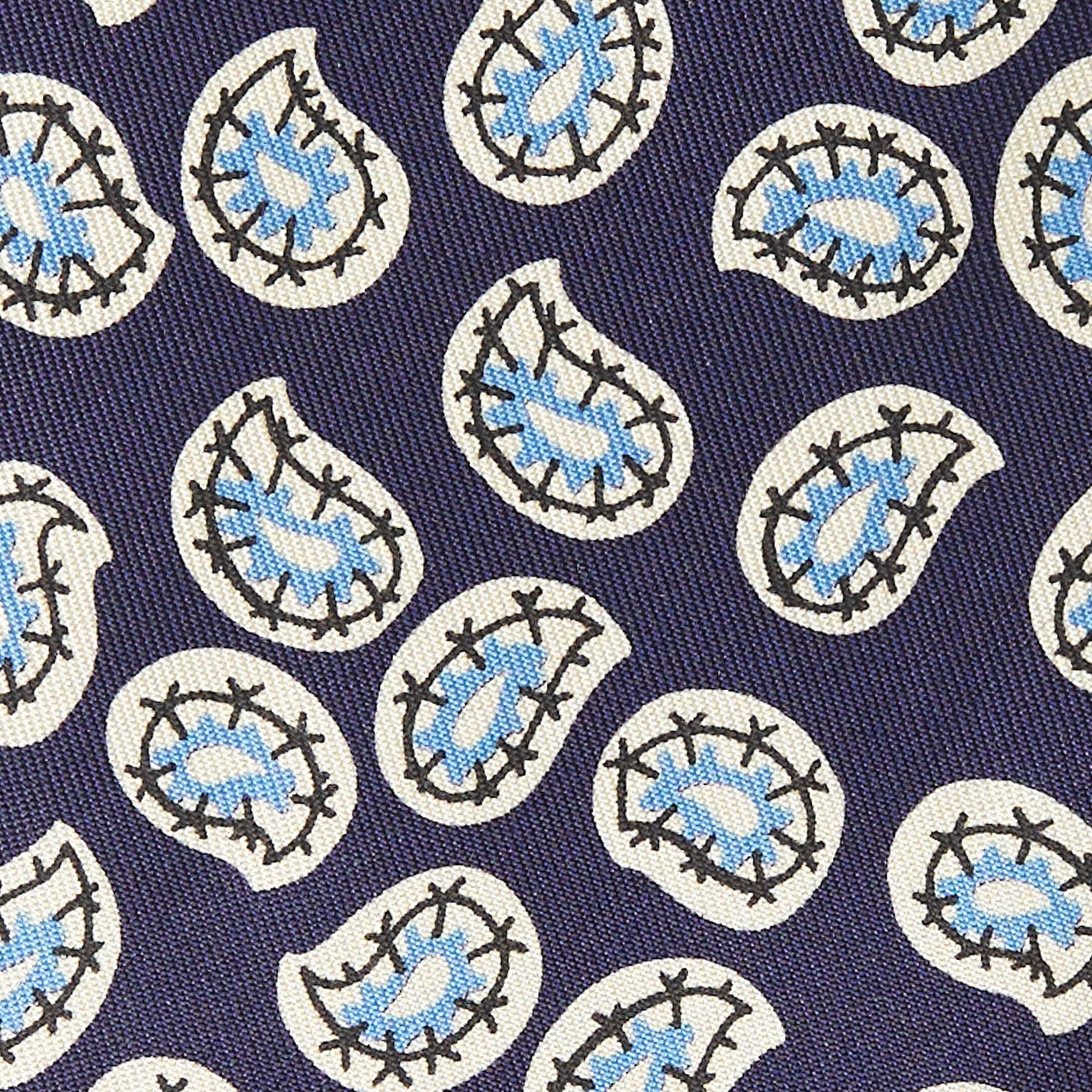 BLUE SILK TIE - Image 4
