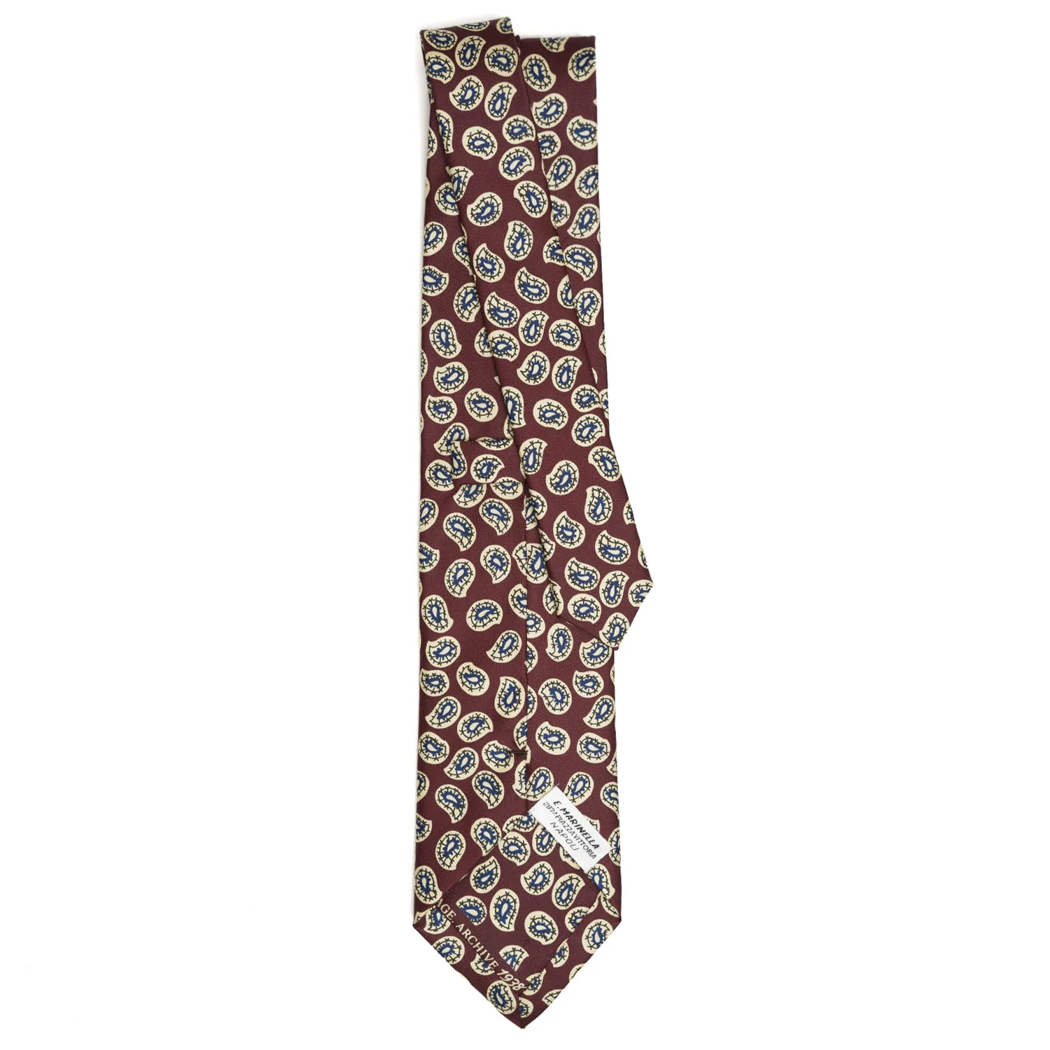 BURGUNDY SILK TIE - Image 3