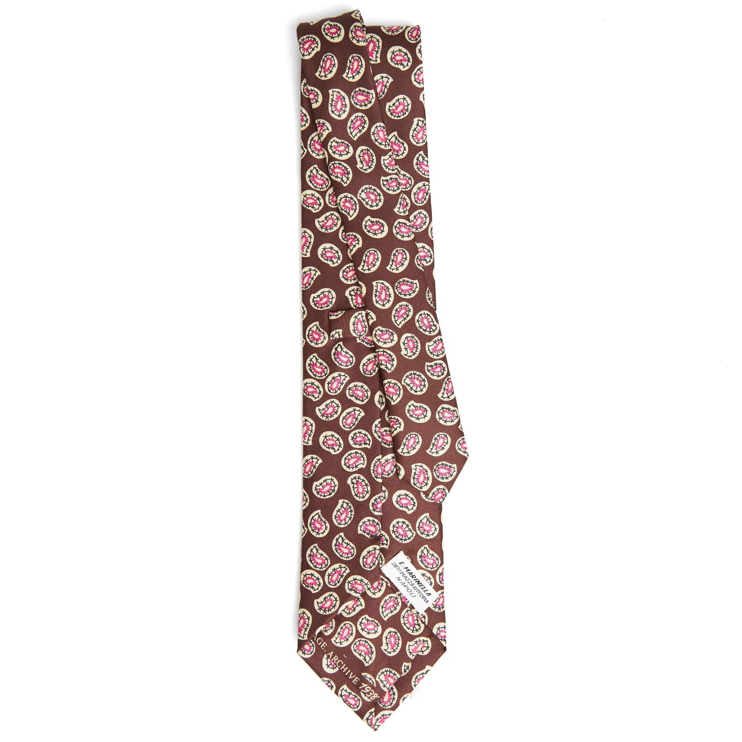 DARK BROWN SILK TIE - Image 3