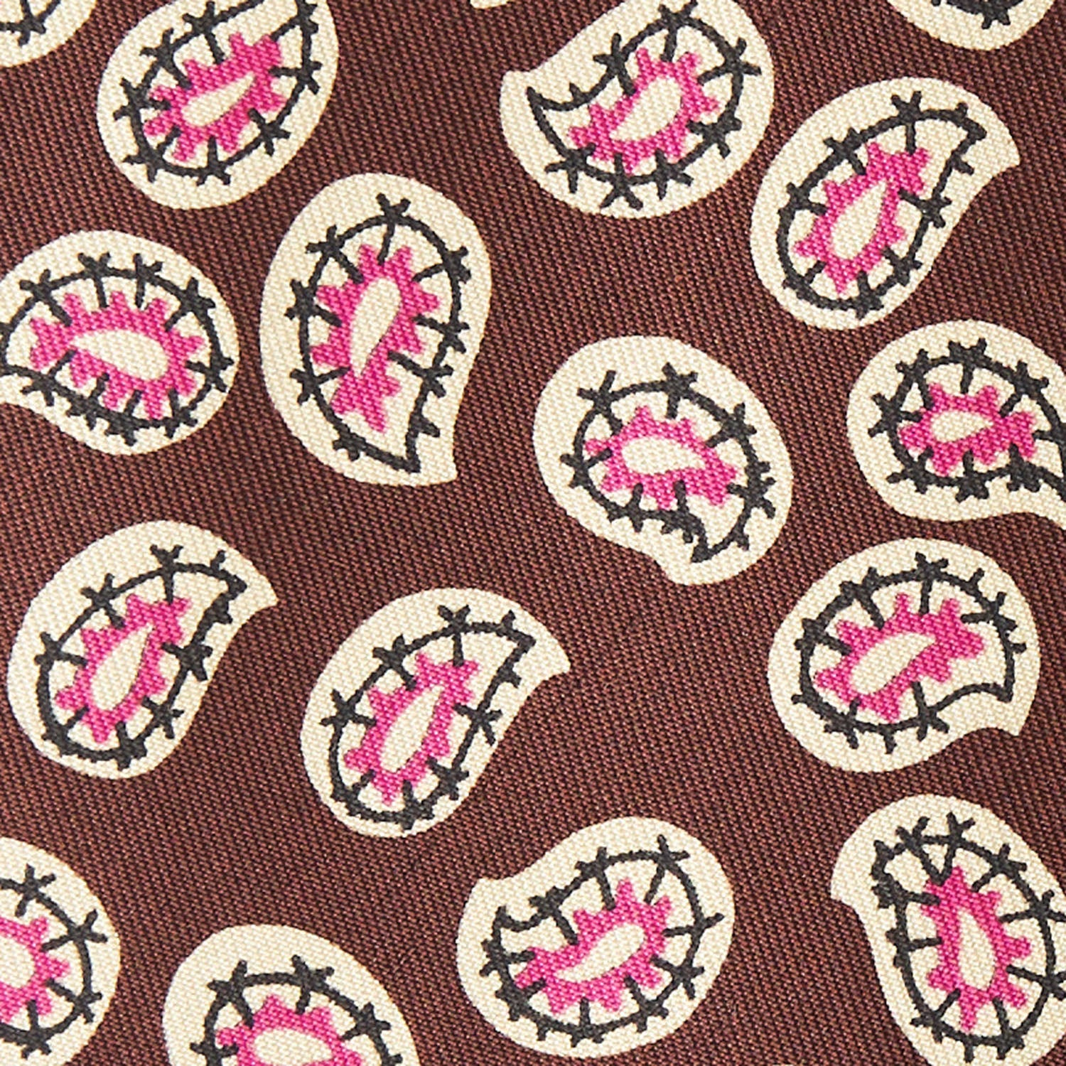 DARK BROWN SILK TIE - Image 4