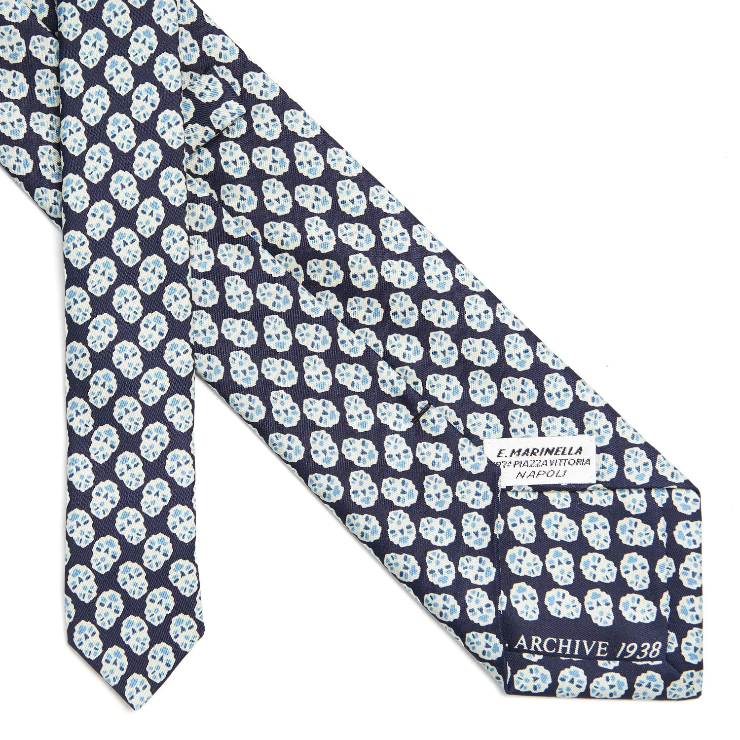DARK BLUE SILK TIE - Image 5