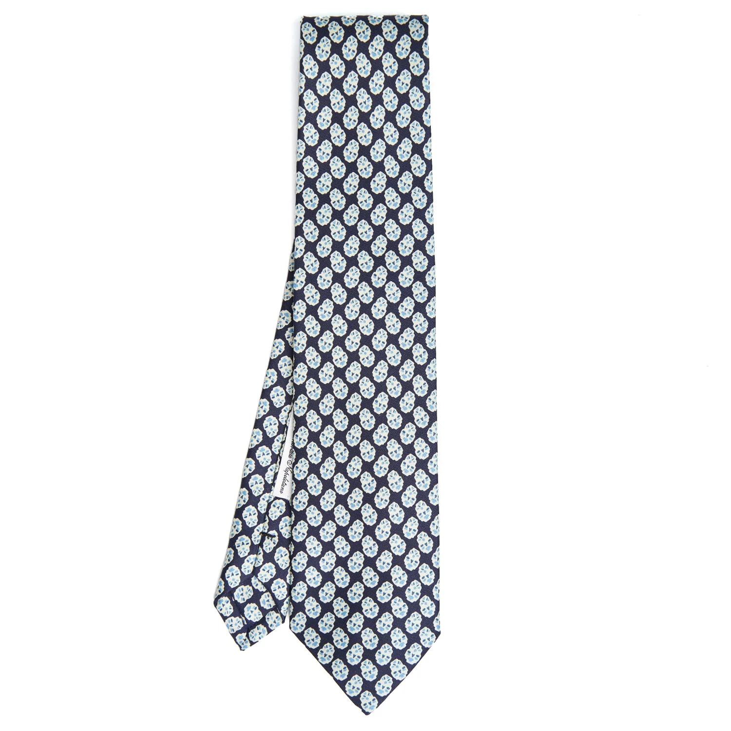 DARK BLUE SILK TIE - Image 6
