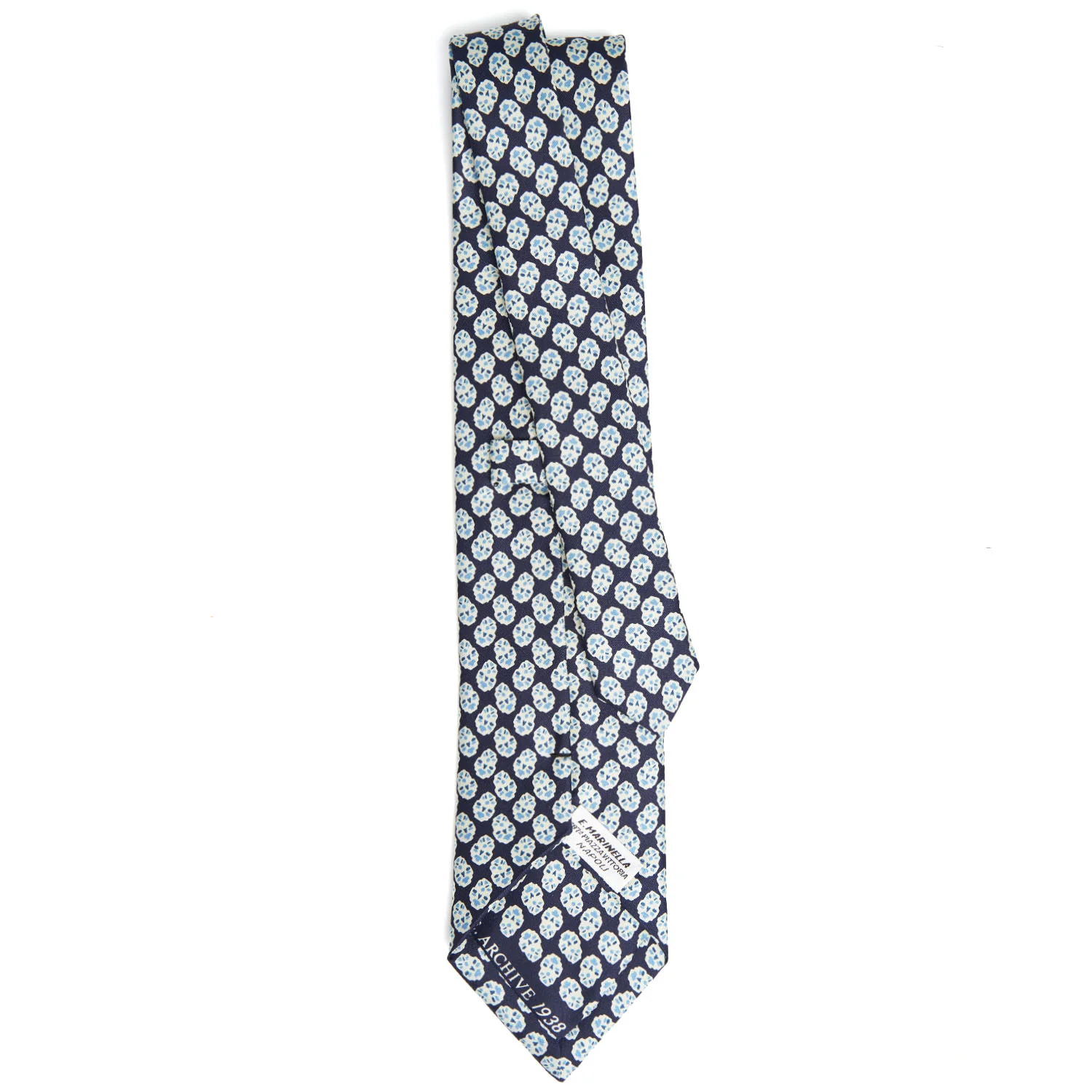 DARK BLUE SILK TIE - Image 7