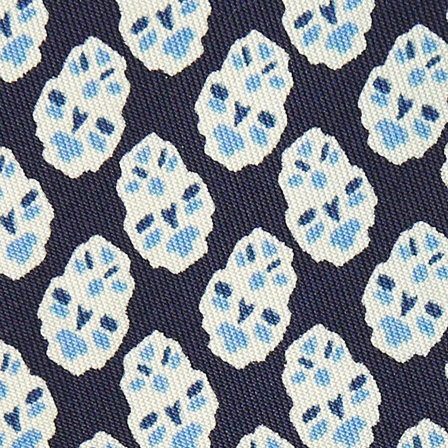 DARK BLUE SILK TIE - Image 8