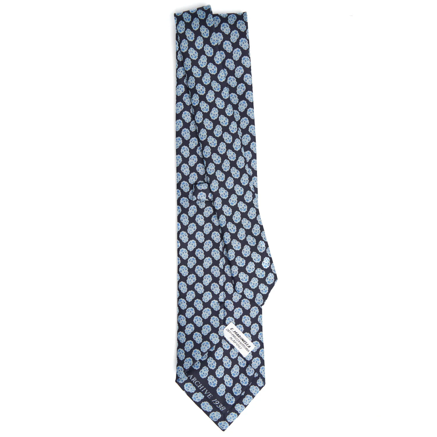 DARK BLUE SILK TIE - Image 3