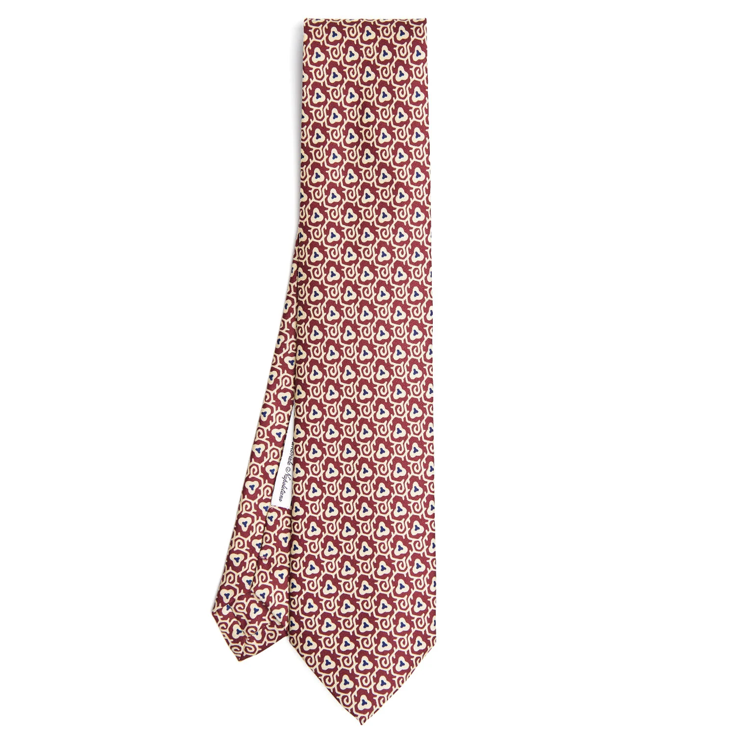 BURGUNDY SILK TIE - Image 2
