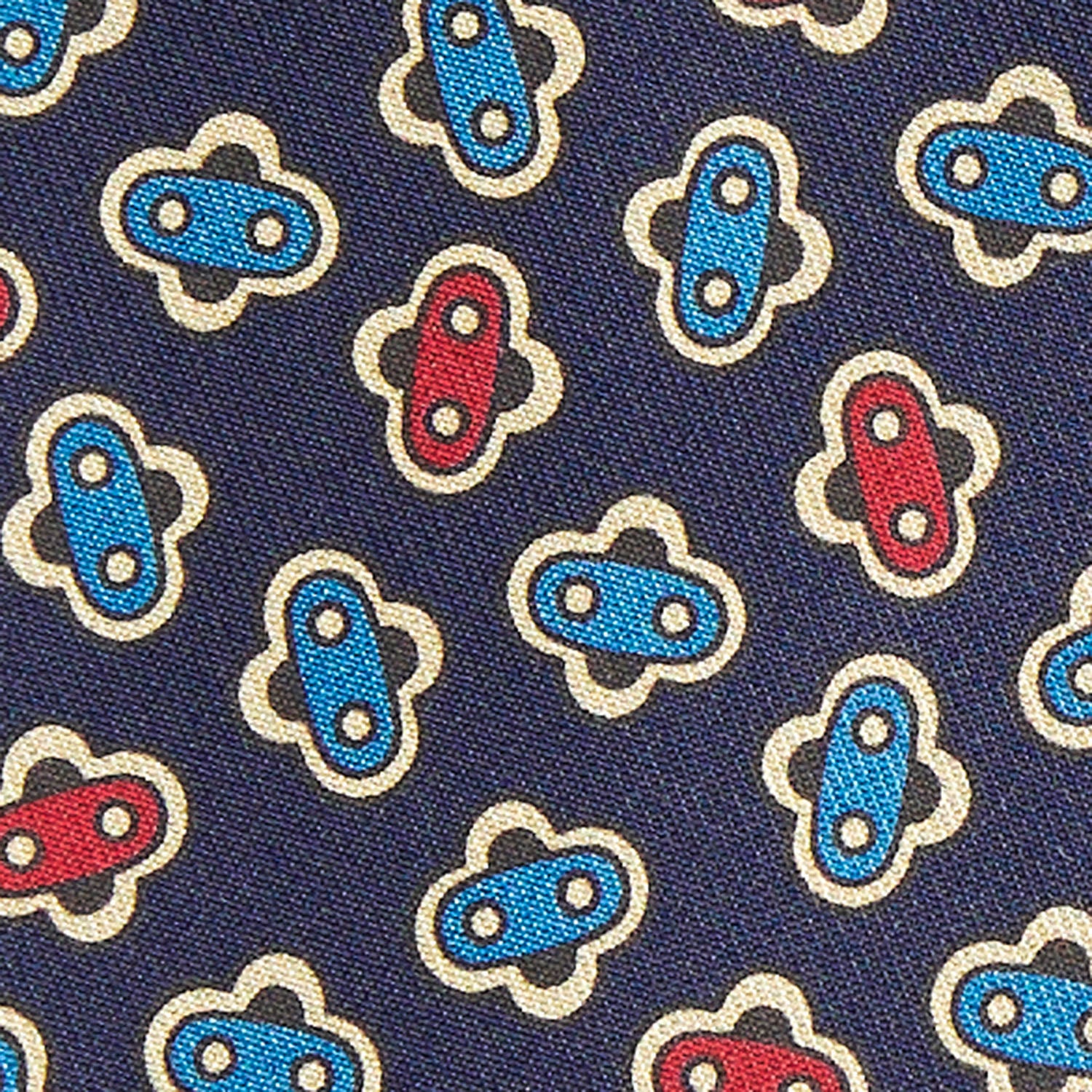 DARK BLUE SILK TIE - Image 4