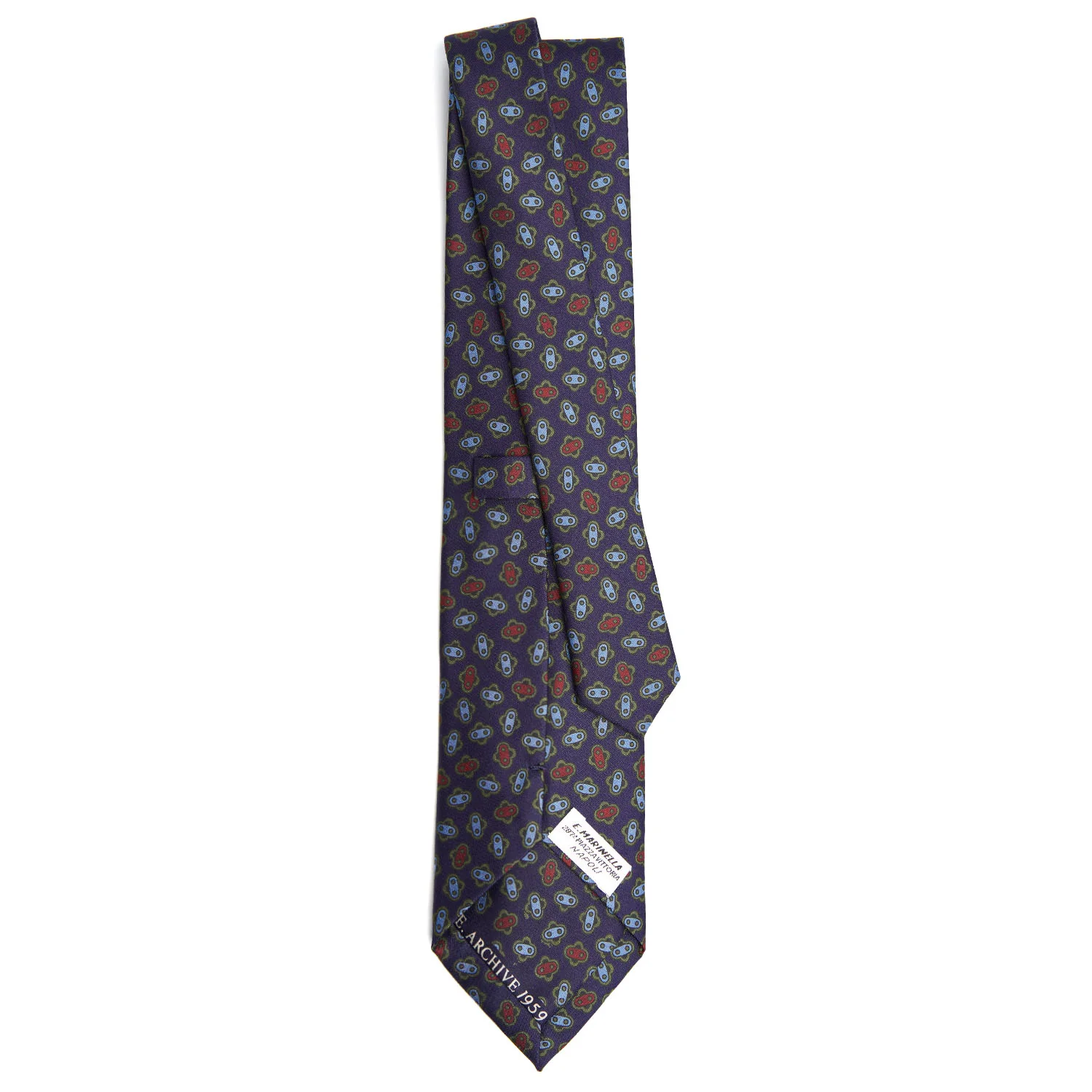 DARK BLUE SILK TIE - Image 3