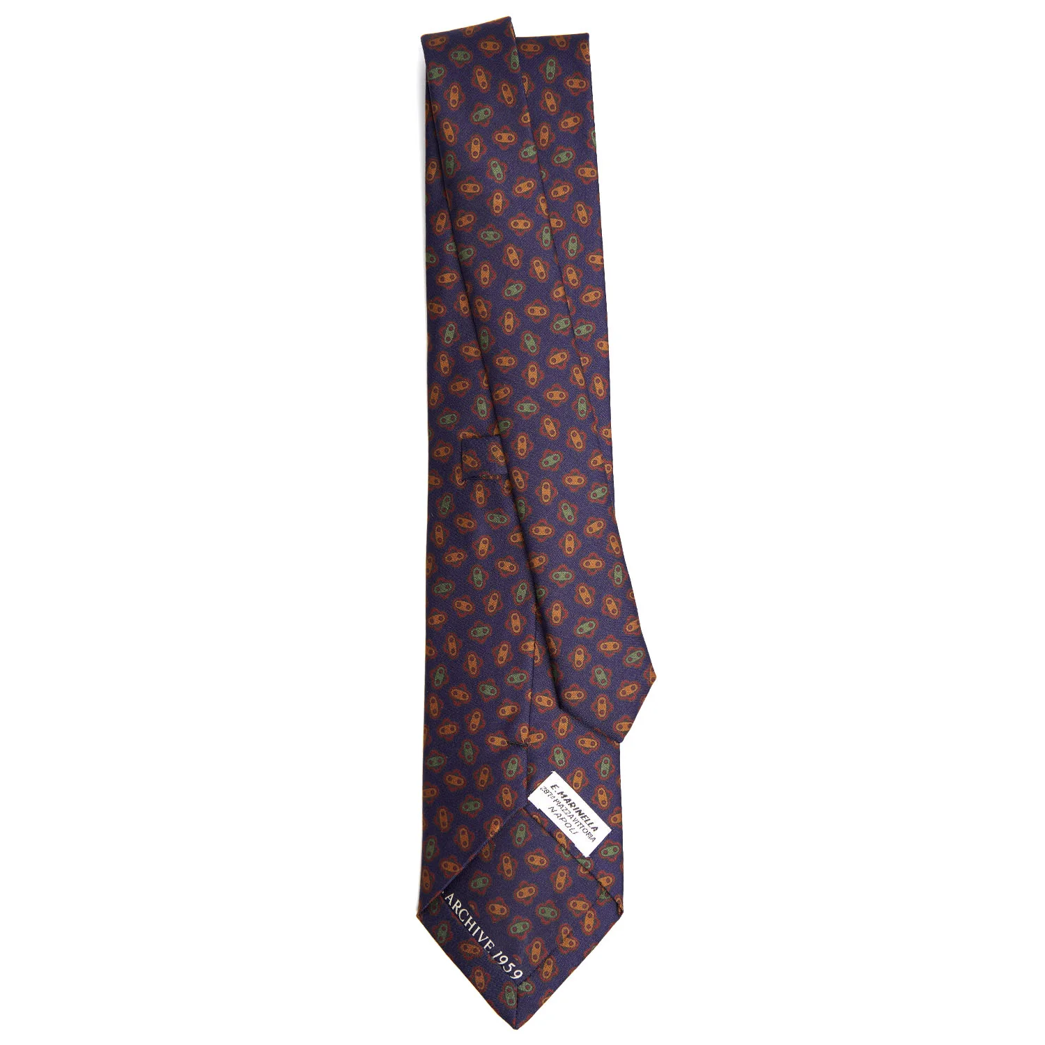 DARK BLUE SILK TIE - Image 3