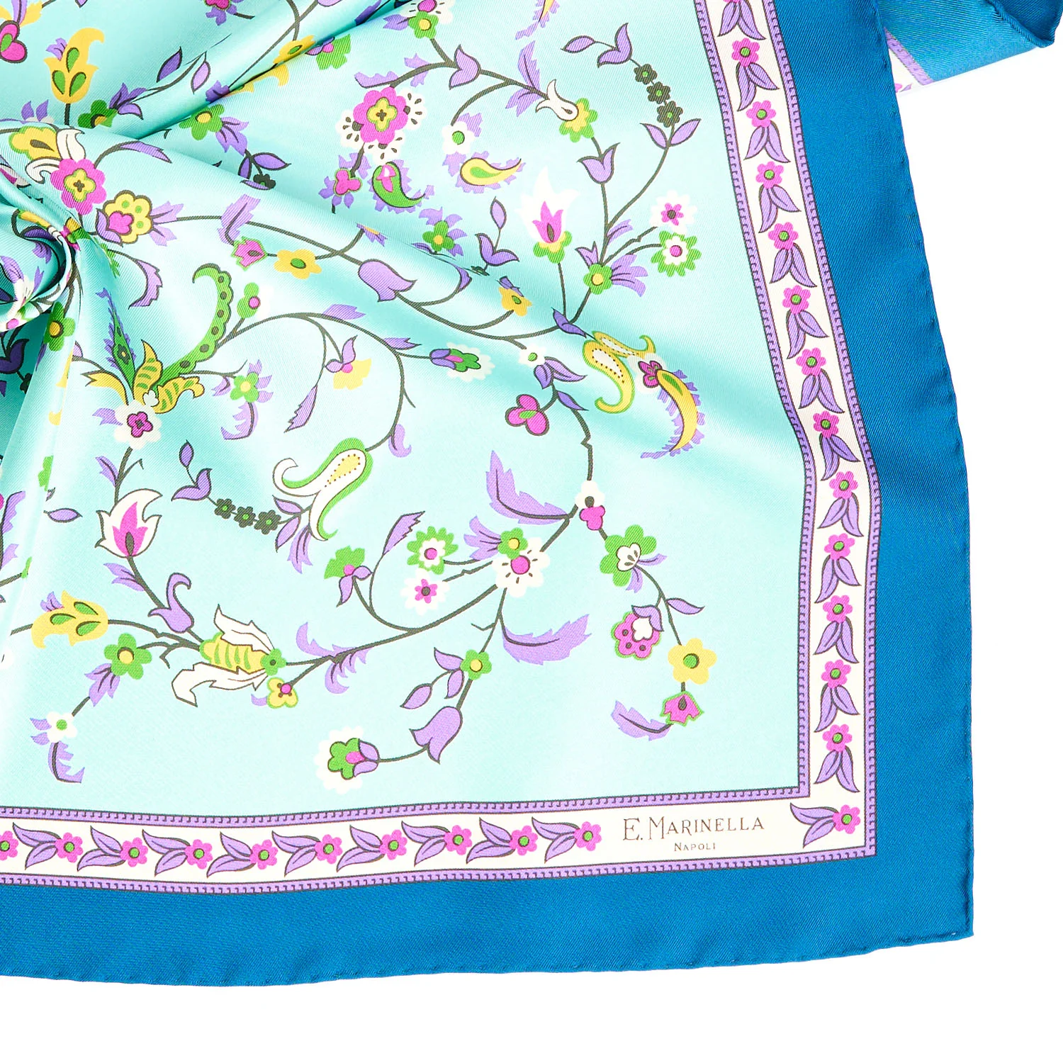 LIGHT BLUE SILK SCARF 65 - Image 4