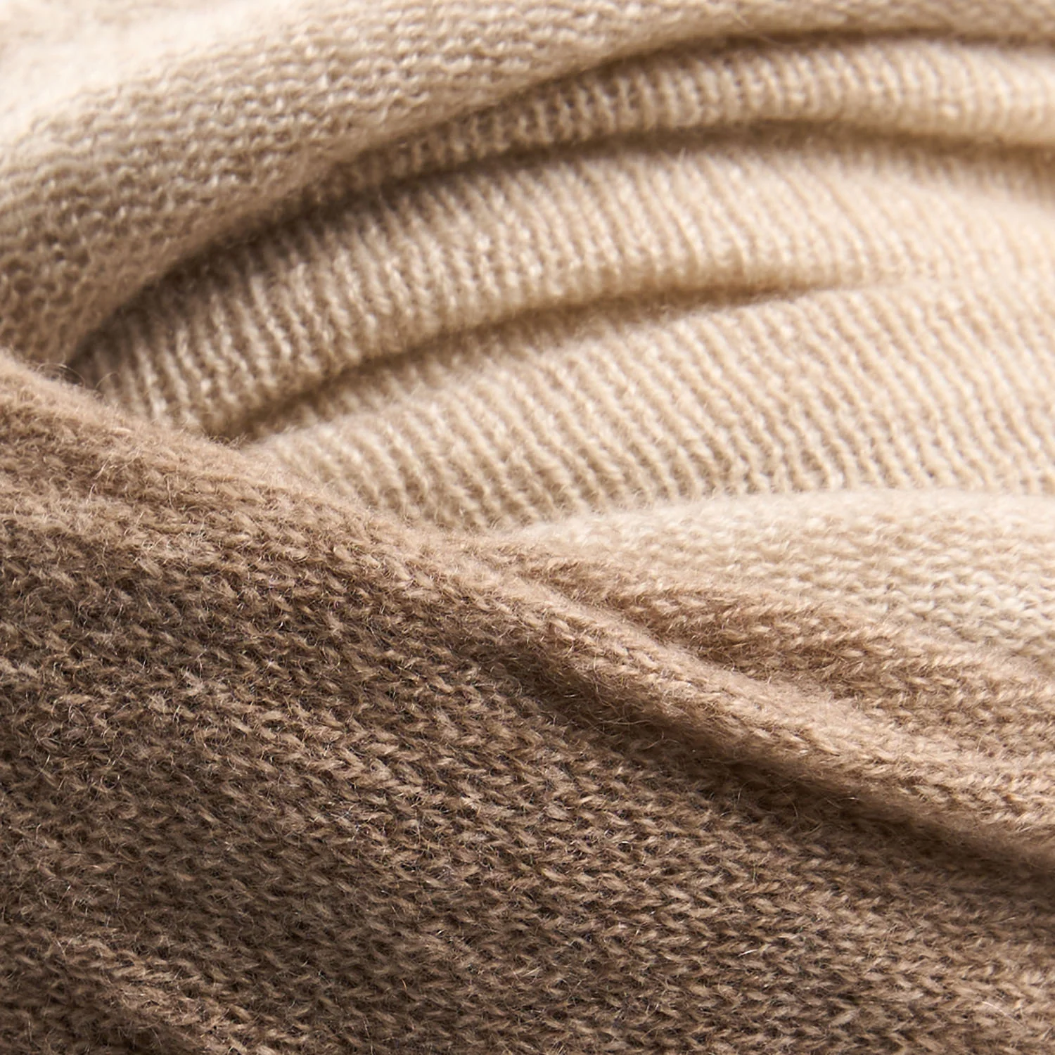 BEIGE AND LIGHT BROWNBEIG DOUBLE-KNIT WARMER - Image 3