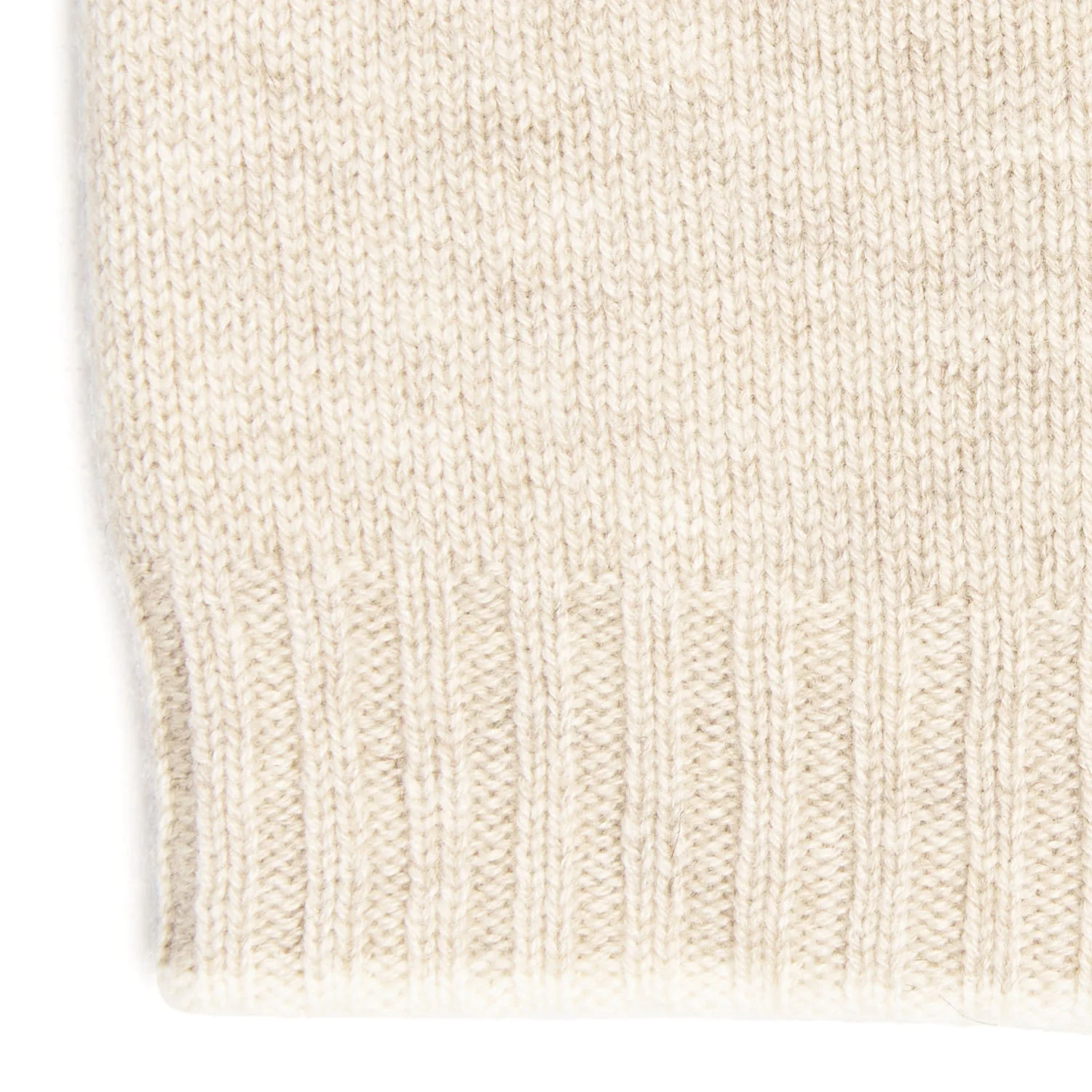 BEIGE AND WHITE BICOLOR BEANIE - Image 4