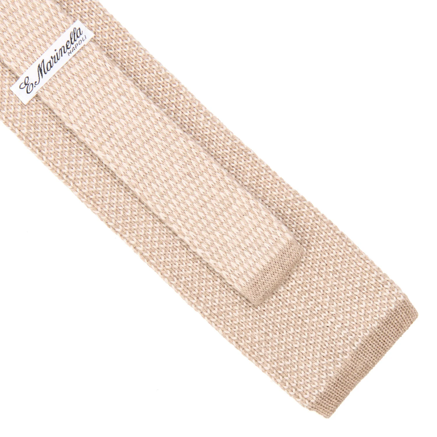BEIGE CASHMERE KNITTED TIE - Image 3