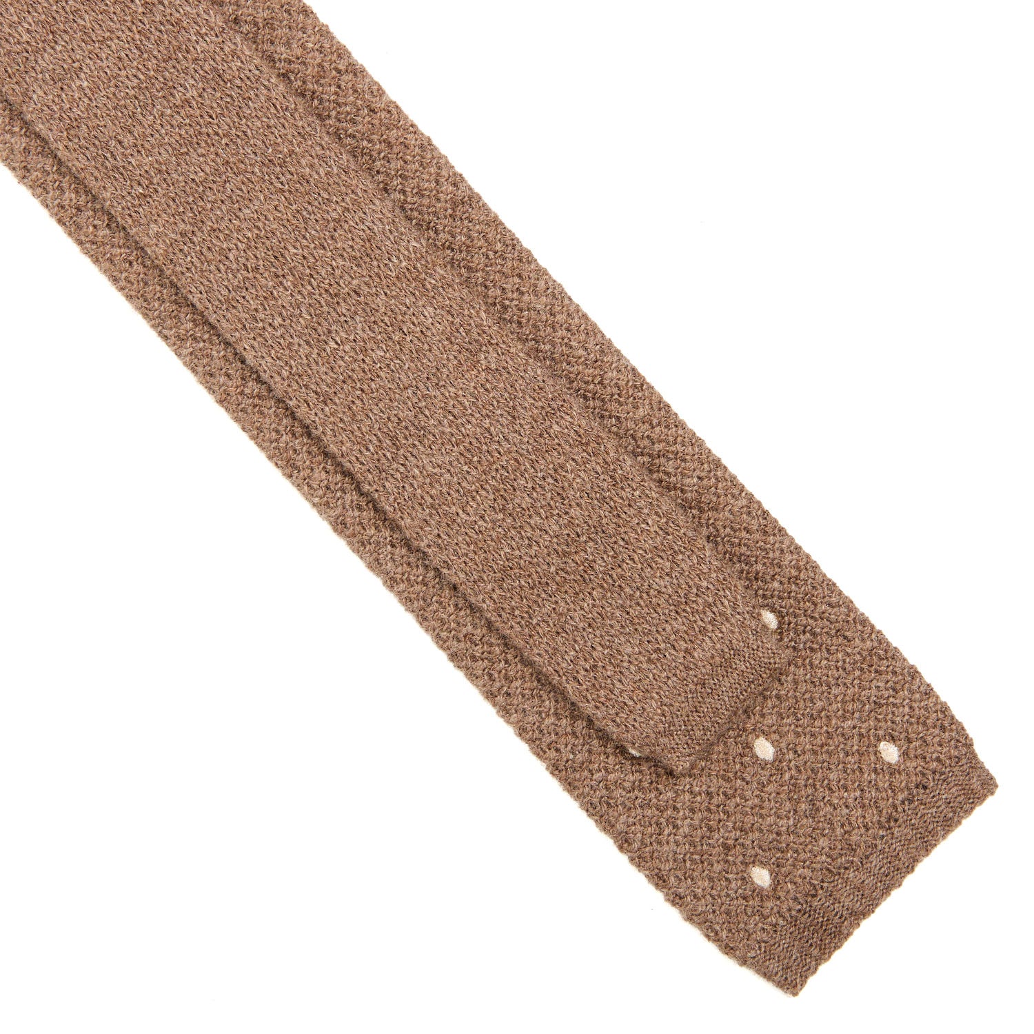 BEIGE CASHMERE KNITTED TIE - Image 3