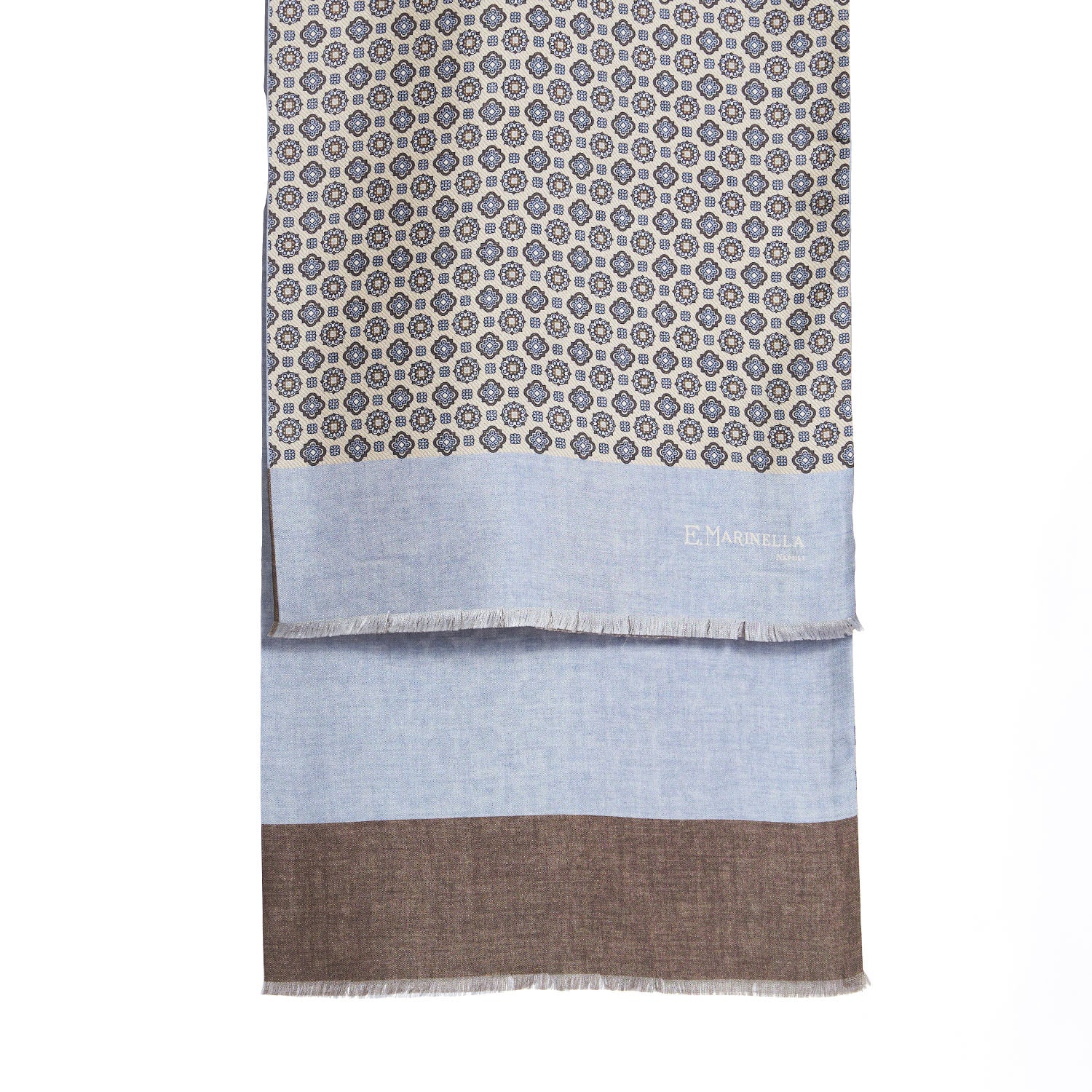 BEIGE DOUBLE SILK SCARF - Image 2