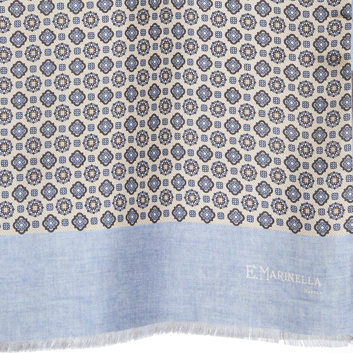 BEIGE DOUBLE SILK SCARF - Image 3