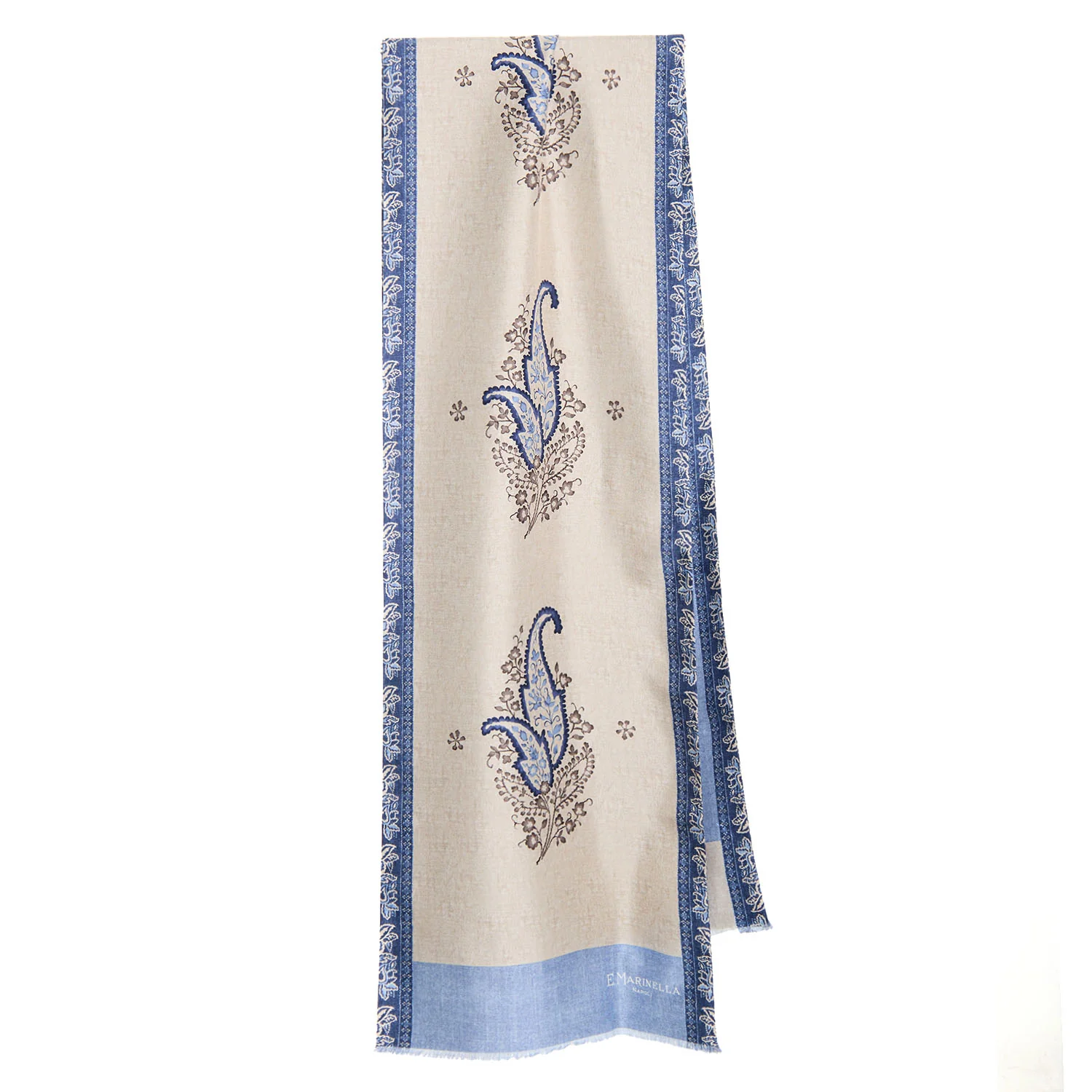 BEIGE DOUBLE SILK SCARF