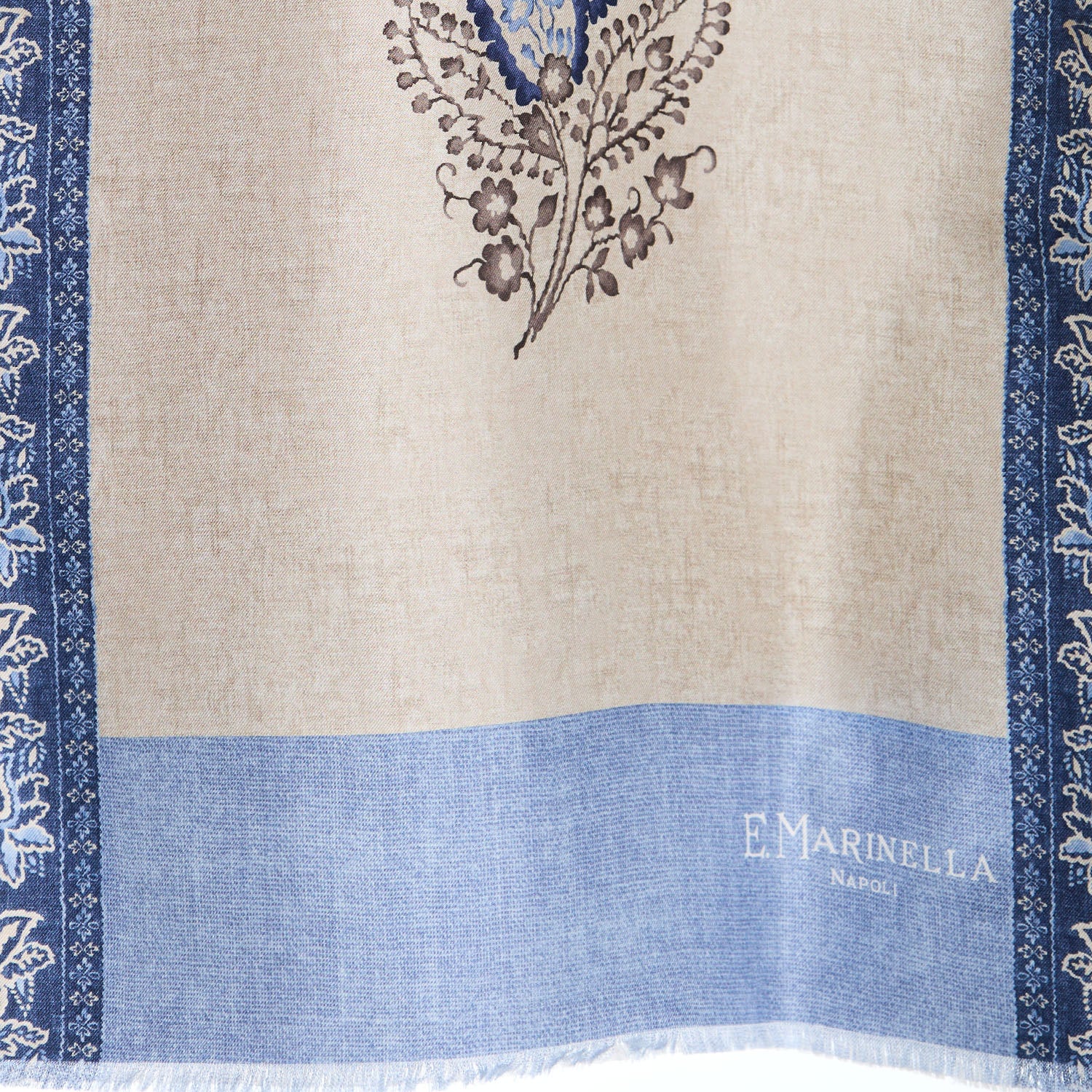 BEIGE DOUBLE SILK SCARF - Image 3