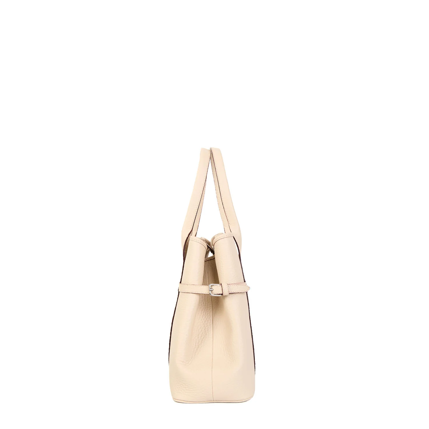 BEIGE MIDI TOTE BAG SIDE BUCKLES - Image 3
