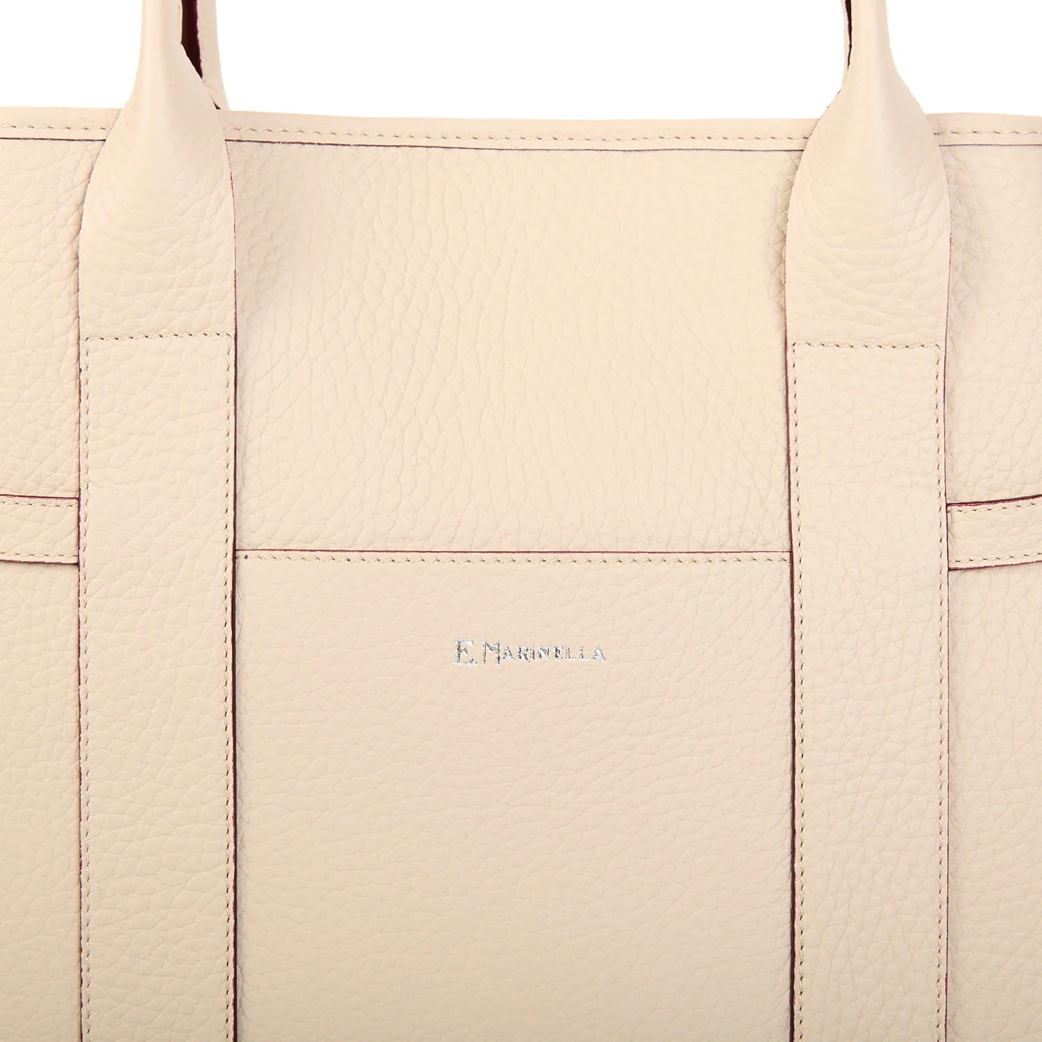 BEIGE MIDI TOTE BAG SIDE BUCKLES - Image 6