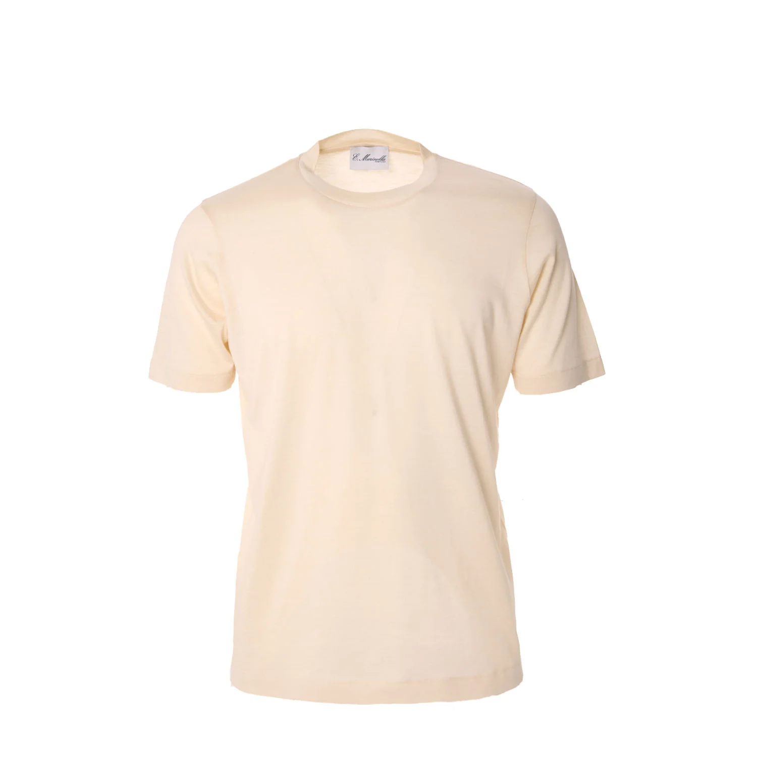 BEIGE SILK T-SHIRT