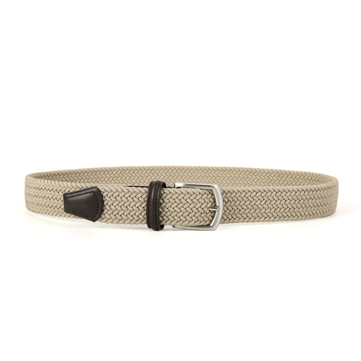 BEIGE WOVEN STRETCH BELT - Image 2