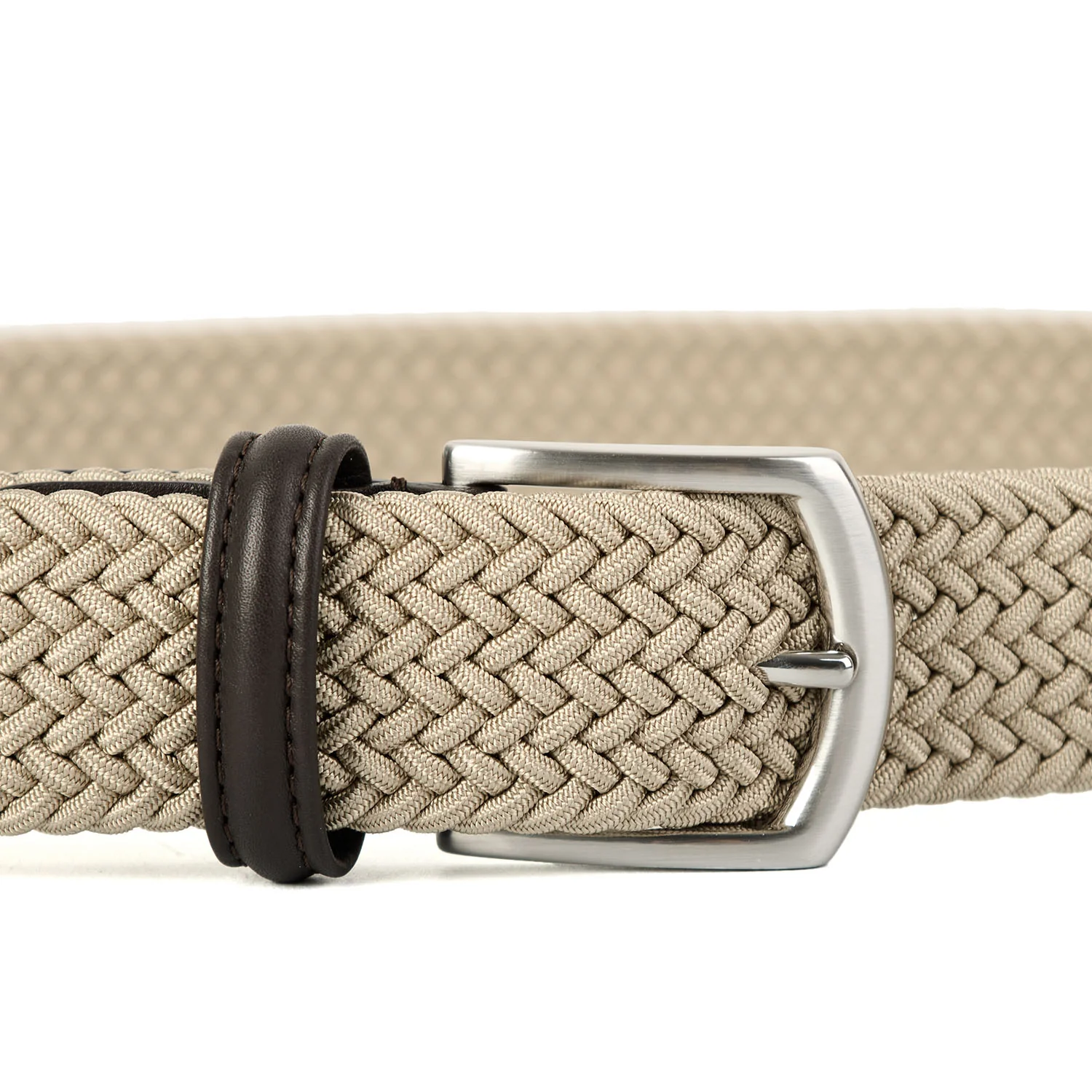 BEIGE WOVEN STRETCH BELT - Image 3
