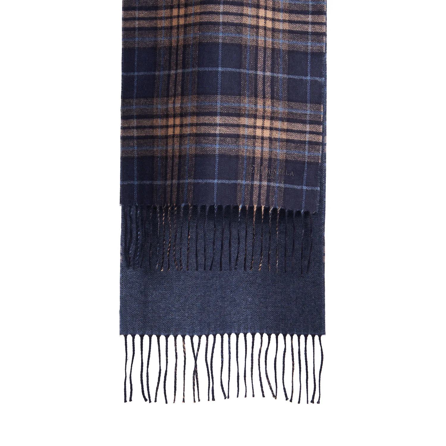BICOLOR BLUE SILK AND CASHMERE SCARF - Image 2
