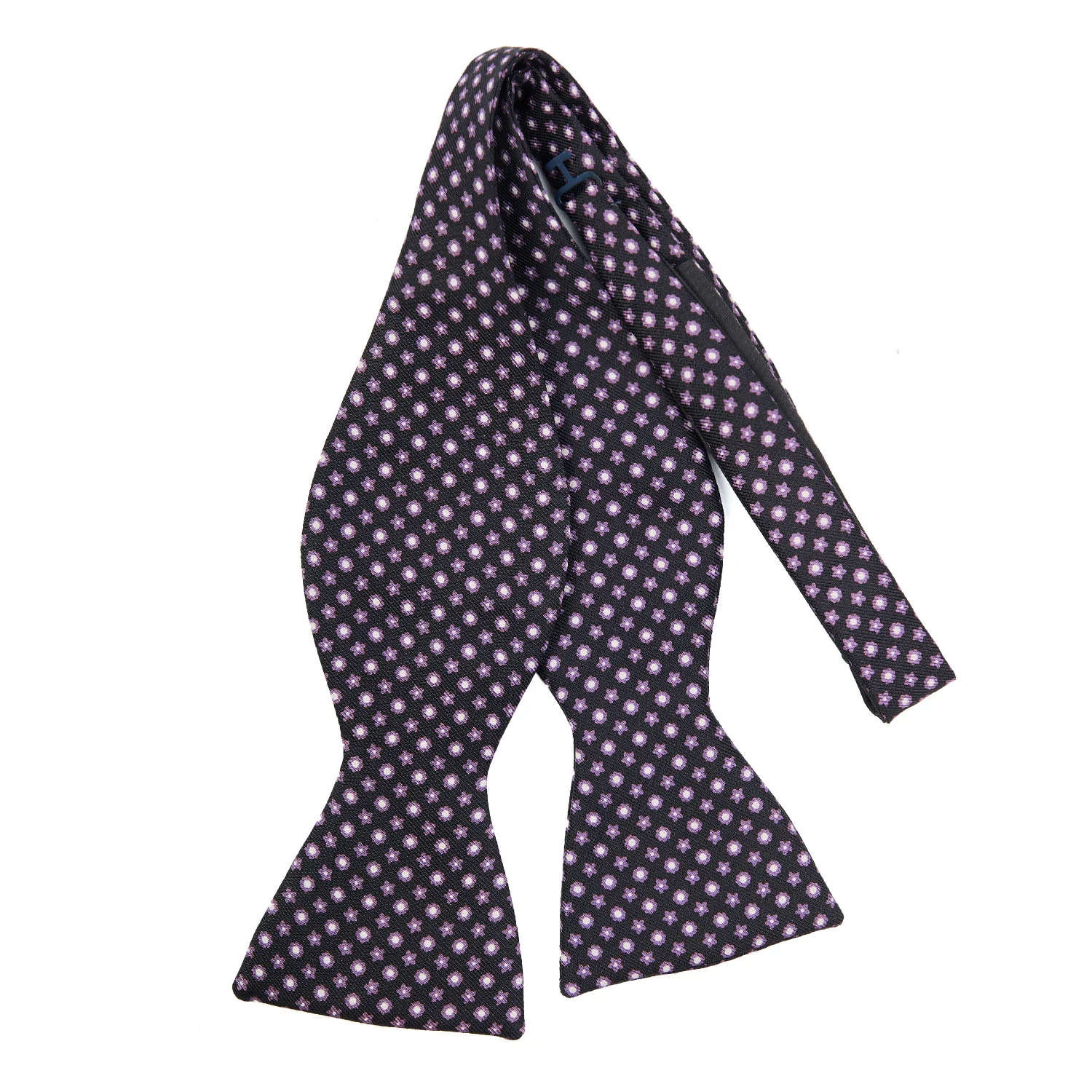BLACK SILK BOWTIE TO SELF-TIE