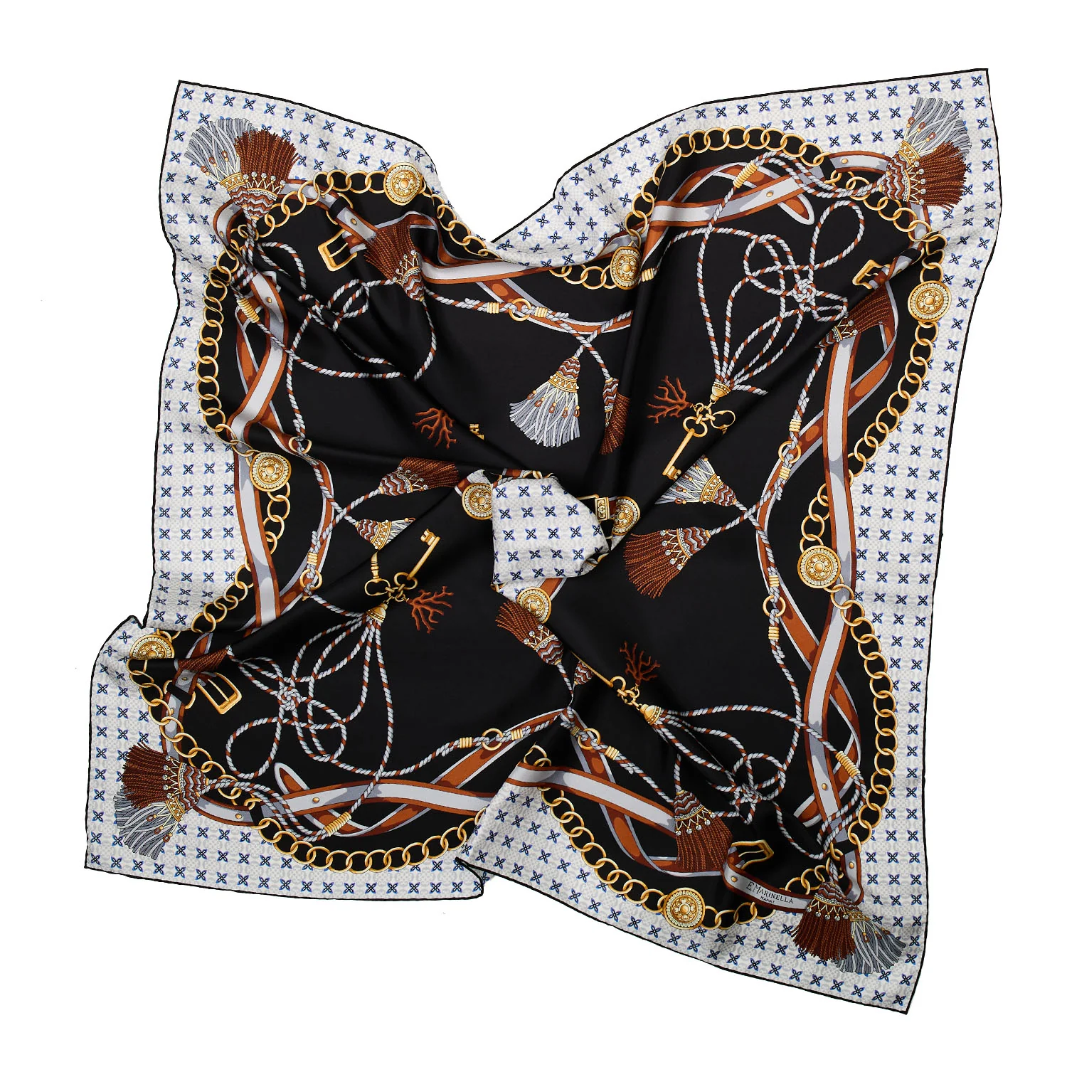 BLACK SILK SCARF 90 - Image 2
