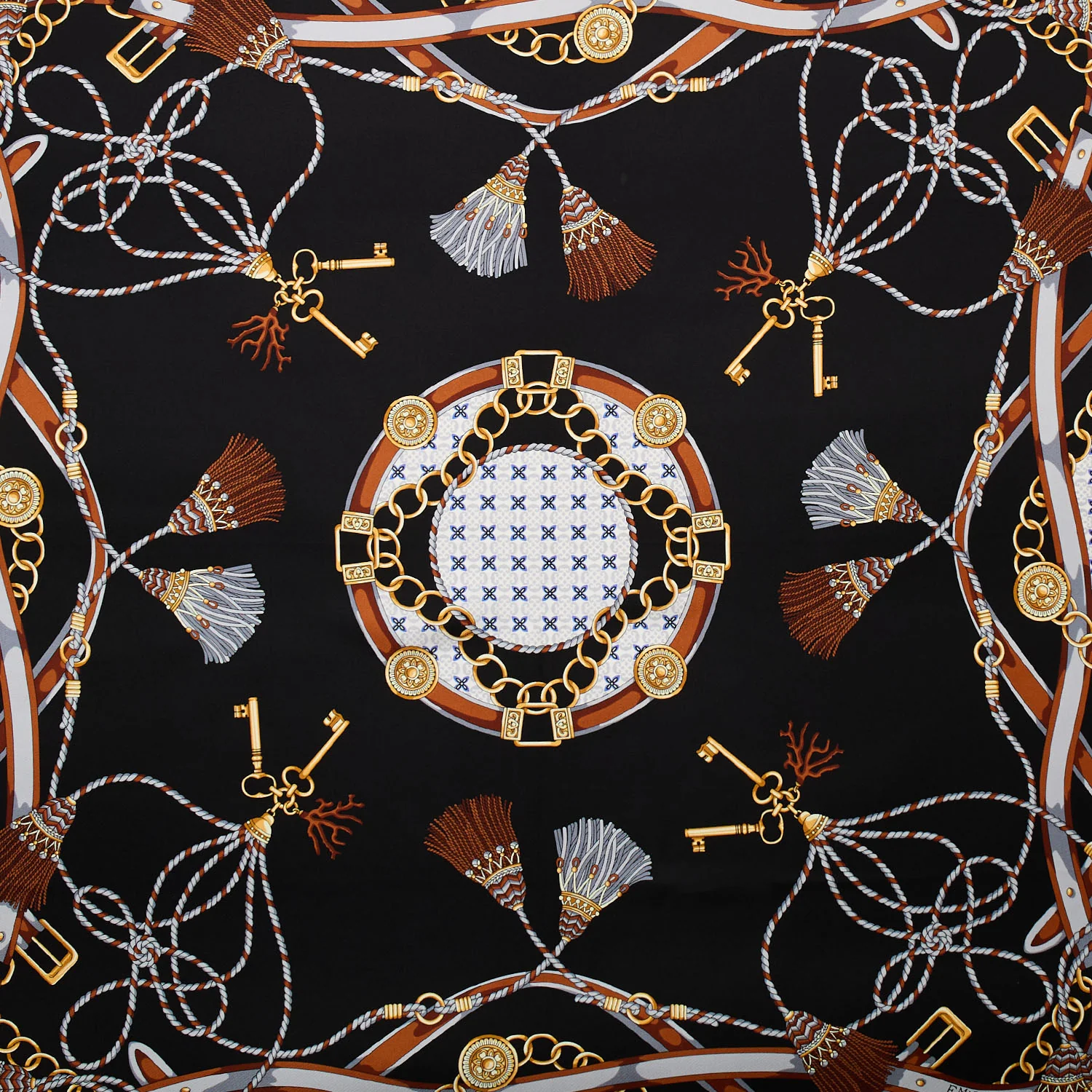 BLACK SILK SCARF 90 - Image 3