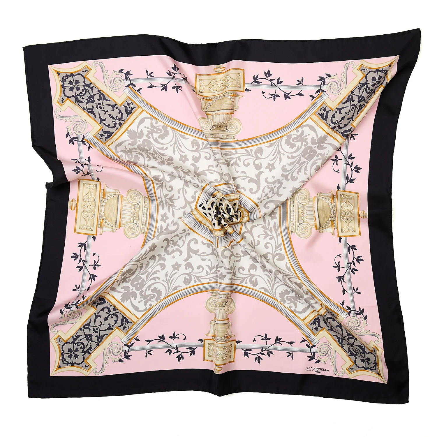 BLACK SILK SCARF 90 - Image 2