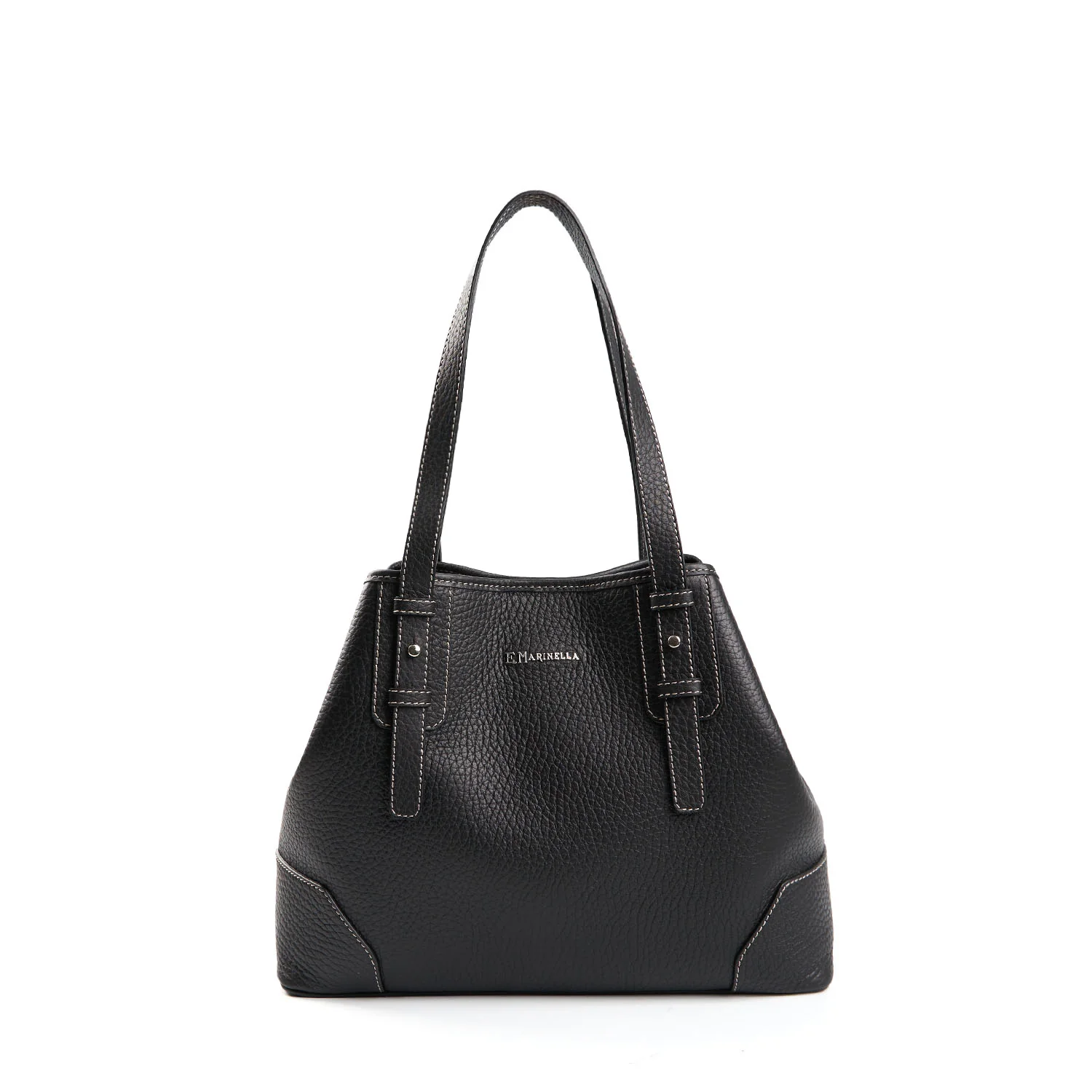 BLACK MIDI TOTE BAG - Image 3