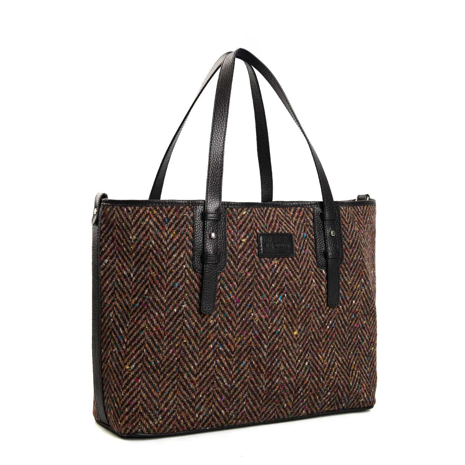 BROWN AND BLACK TOTE BAG - Image 4