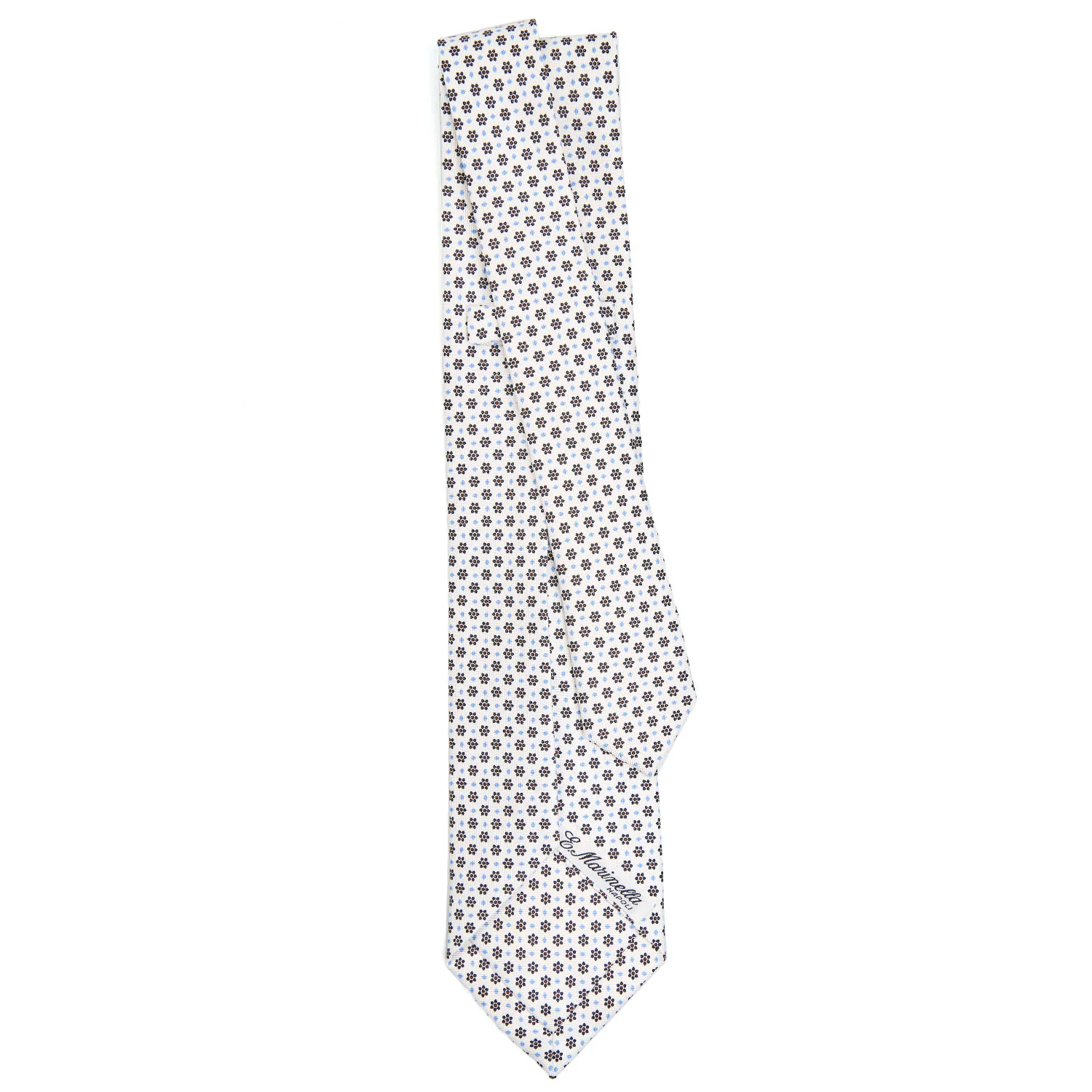 WHITE 5 FOLD SARTORIAL SILK TIE - Image 3
