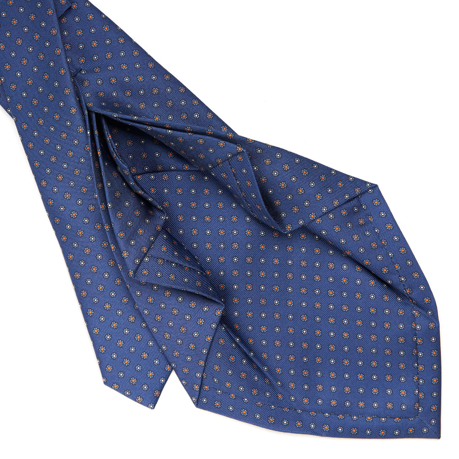 BLUE 7 FOLD SARTORIAL SILK TIE