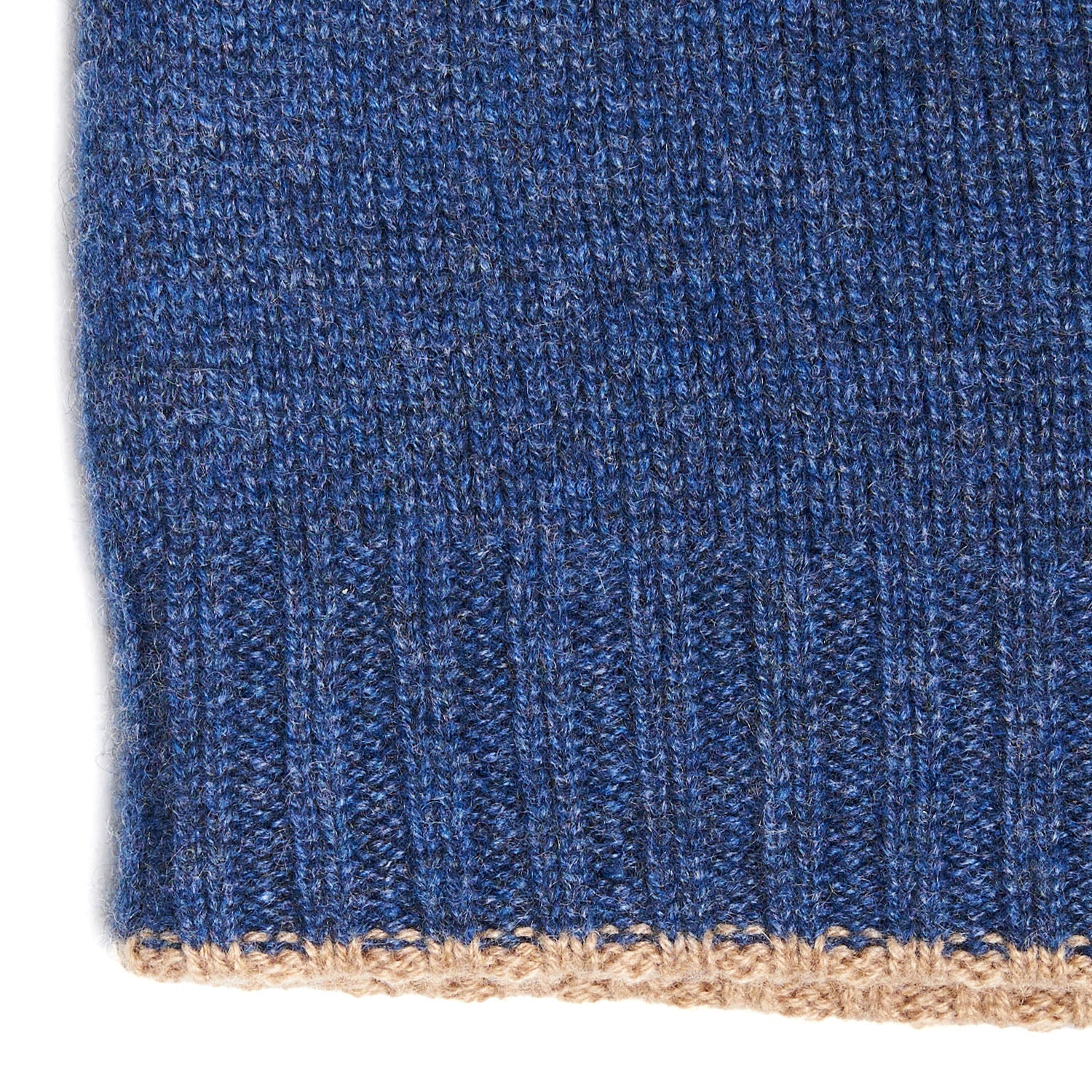 BLUE AND BEIGE BICOLOR BEANIE - Image 4