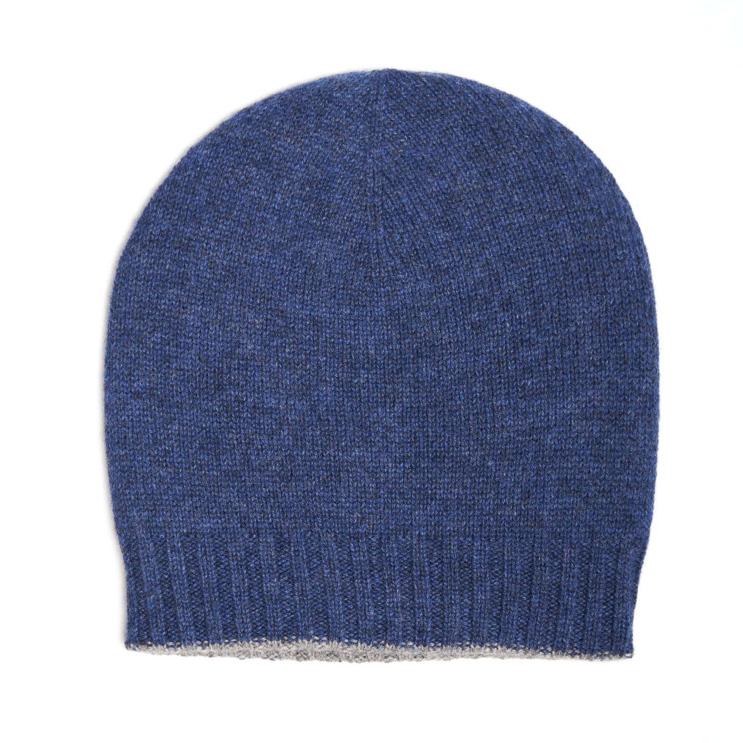 BLUE AND GREY BICOLOR BEANIE - Image 3