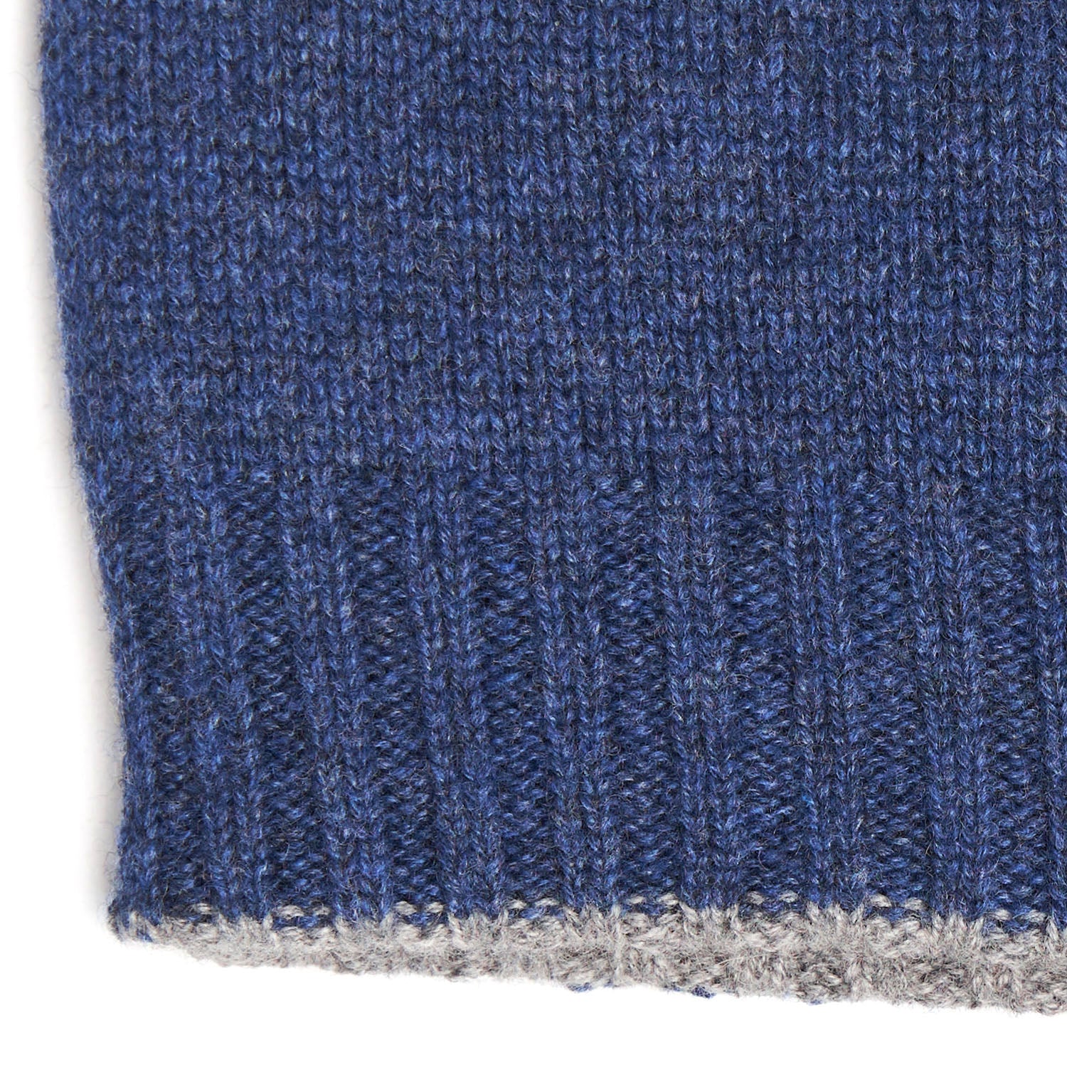 BLUE AND GREY BICOLOR BEANIE - Image 4