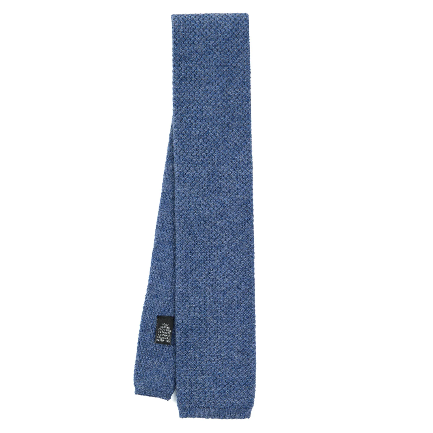BLUE CASHMERE KNITTED TIE - Image 2