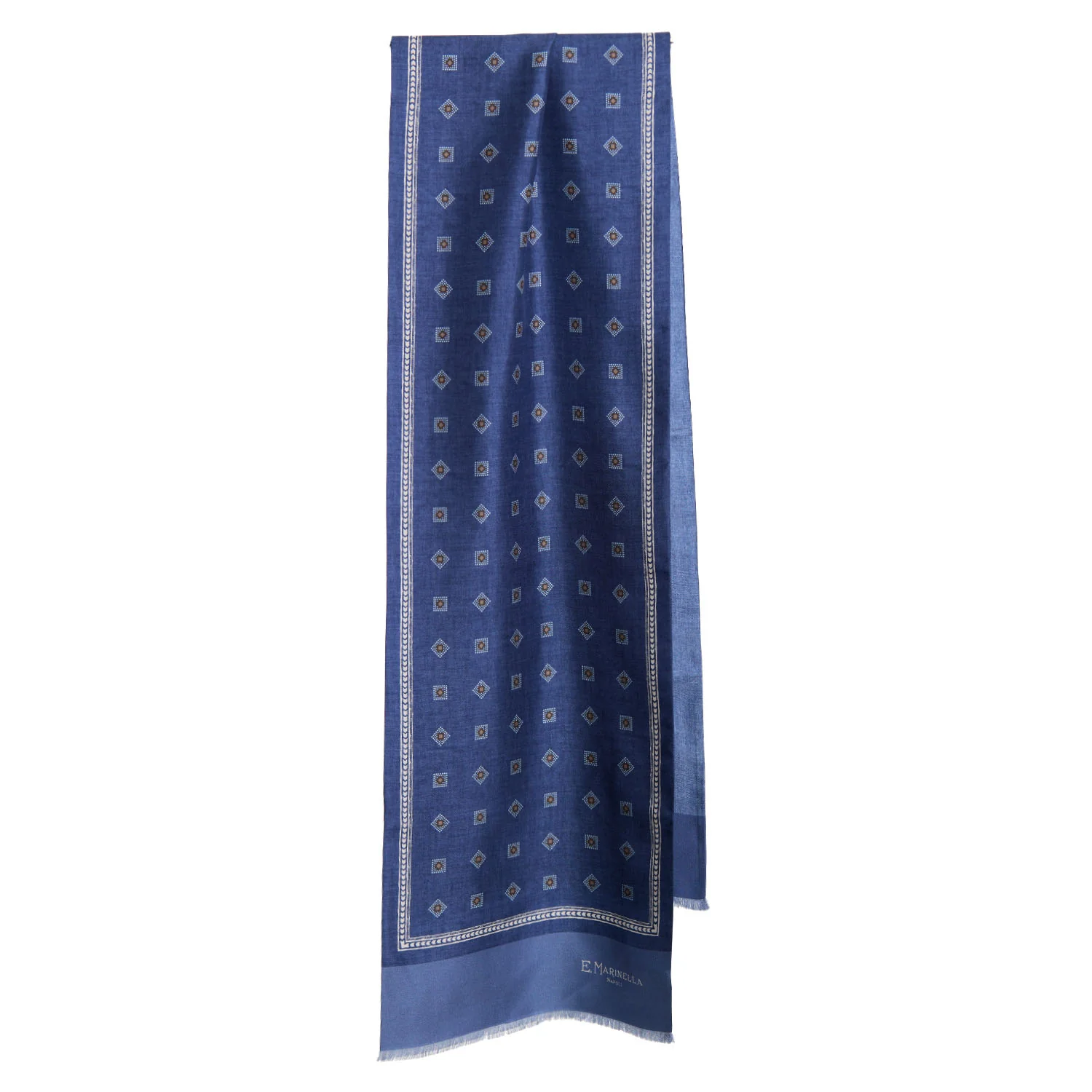 BLUE DOUBLE SILK SCARF