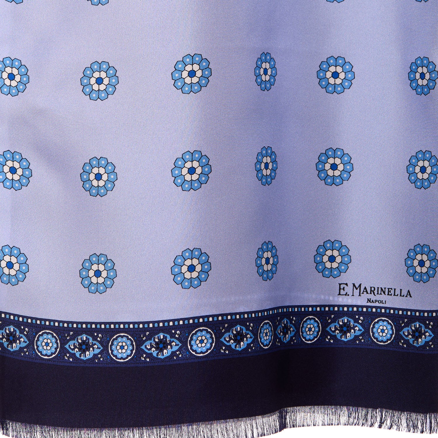 BLUE DOUBLE SILK SCARF - Image 3