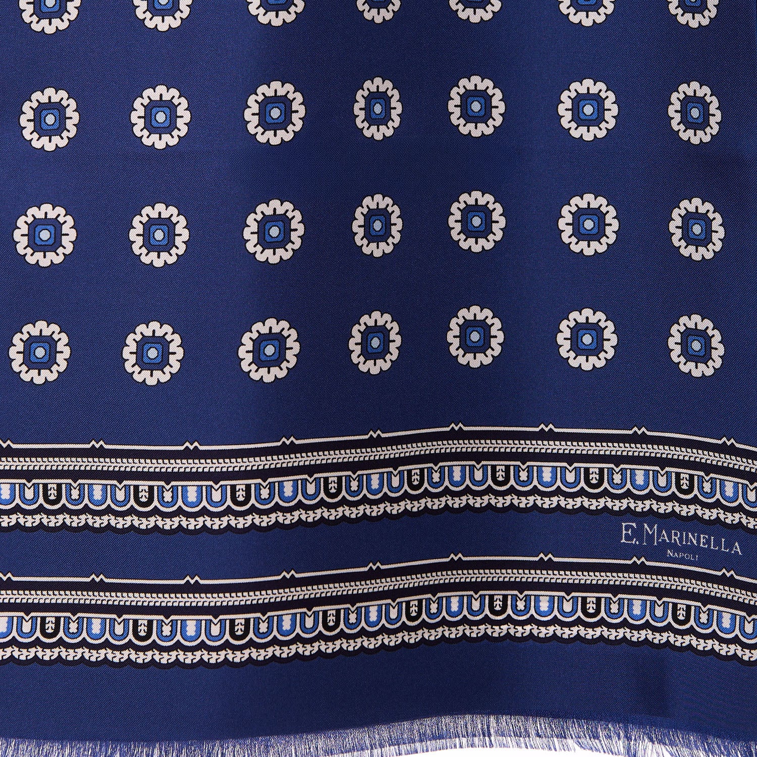 BLUE DOUBLE SILK SCARF - Image 3