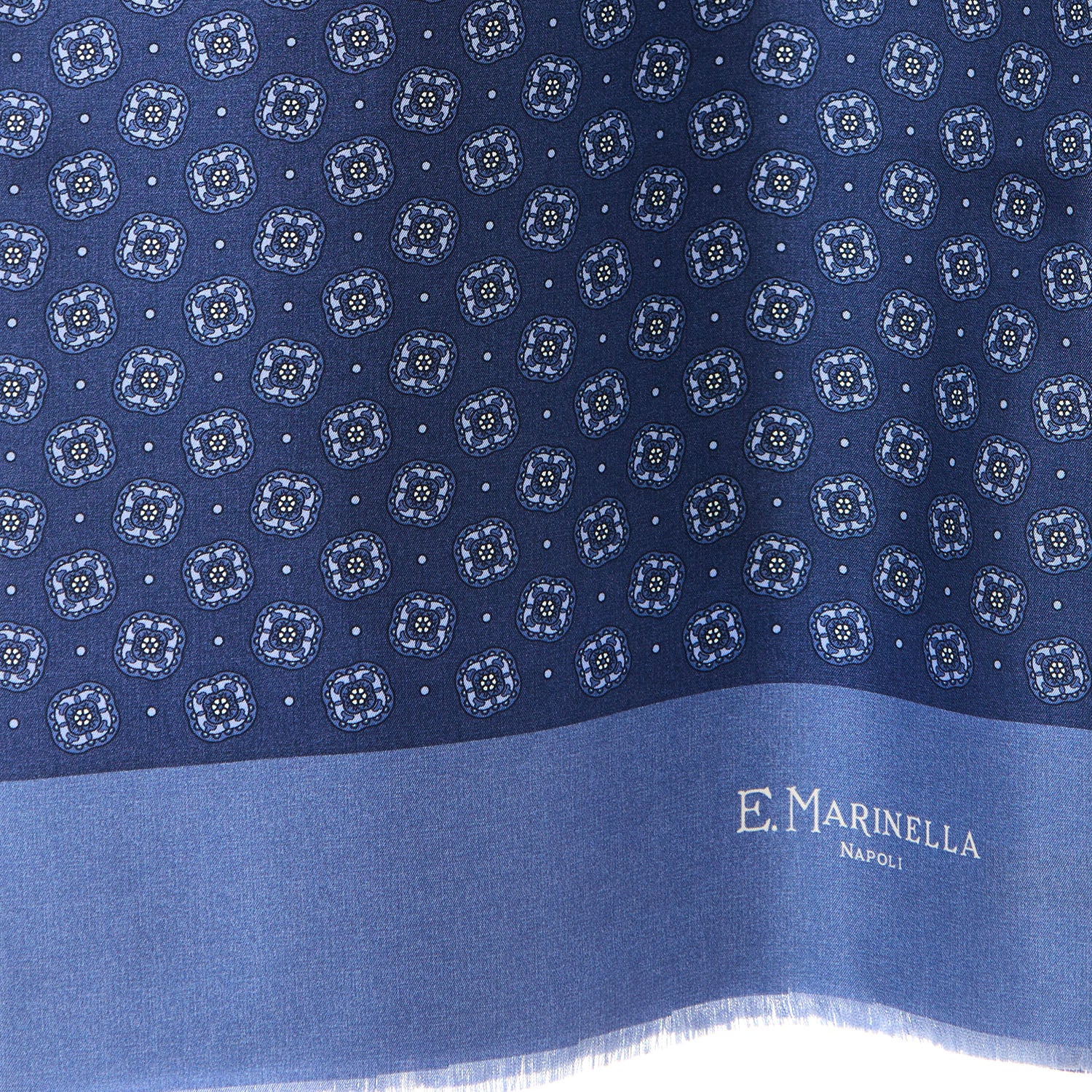 BLUE DOUBLE SILK SCARF - Image 3