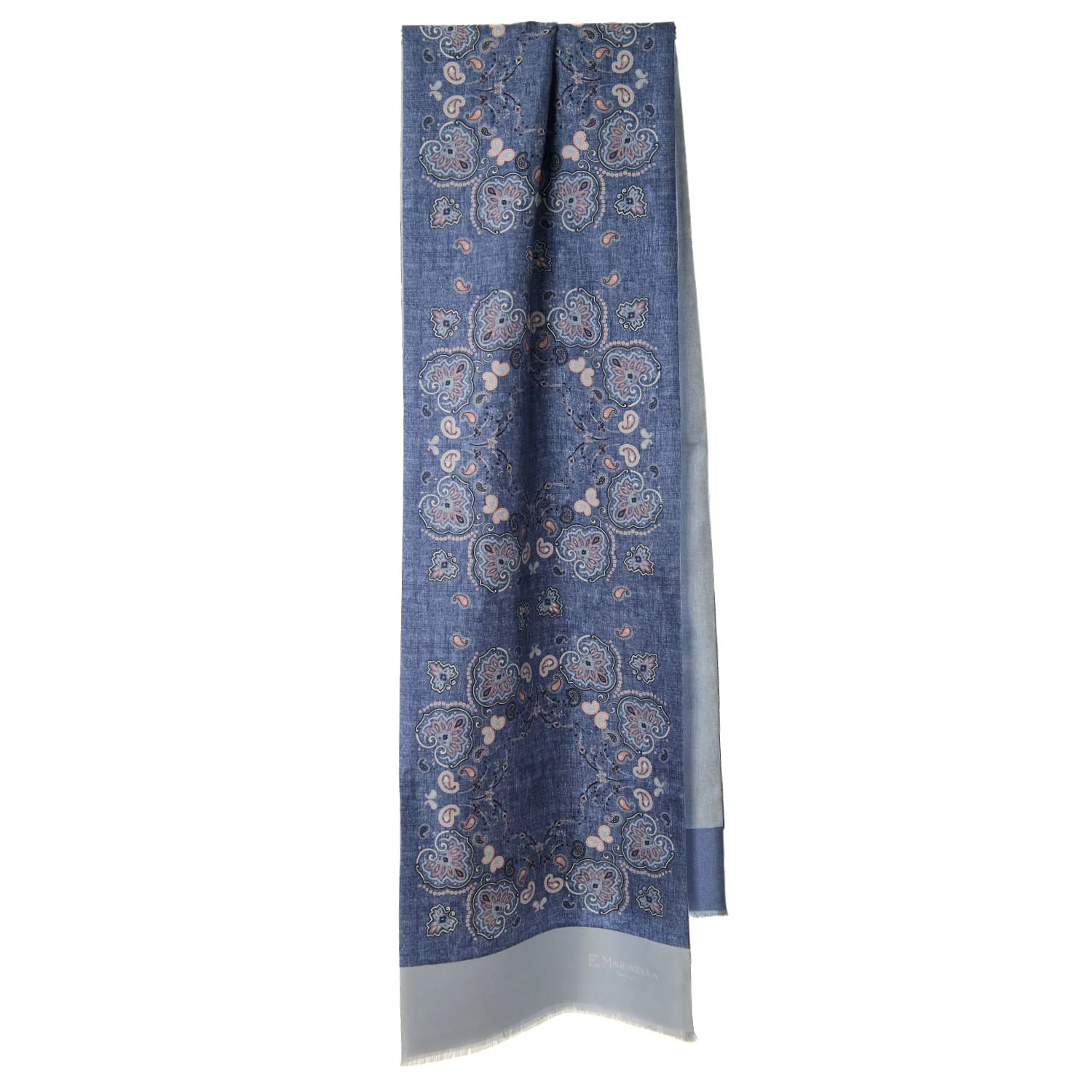 BLUE DOUBLE SILK SCARF