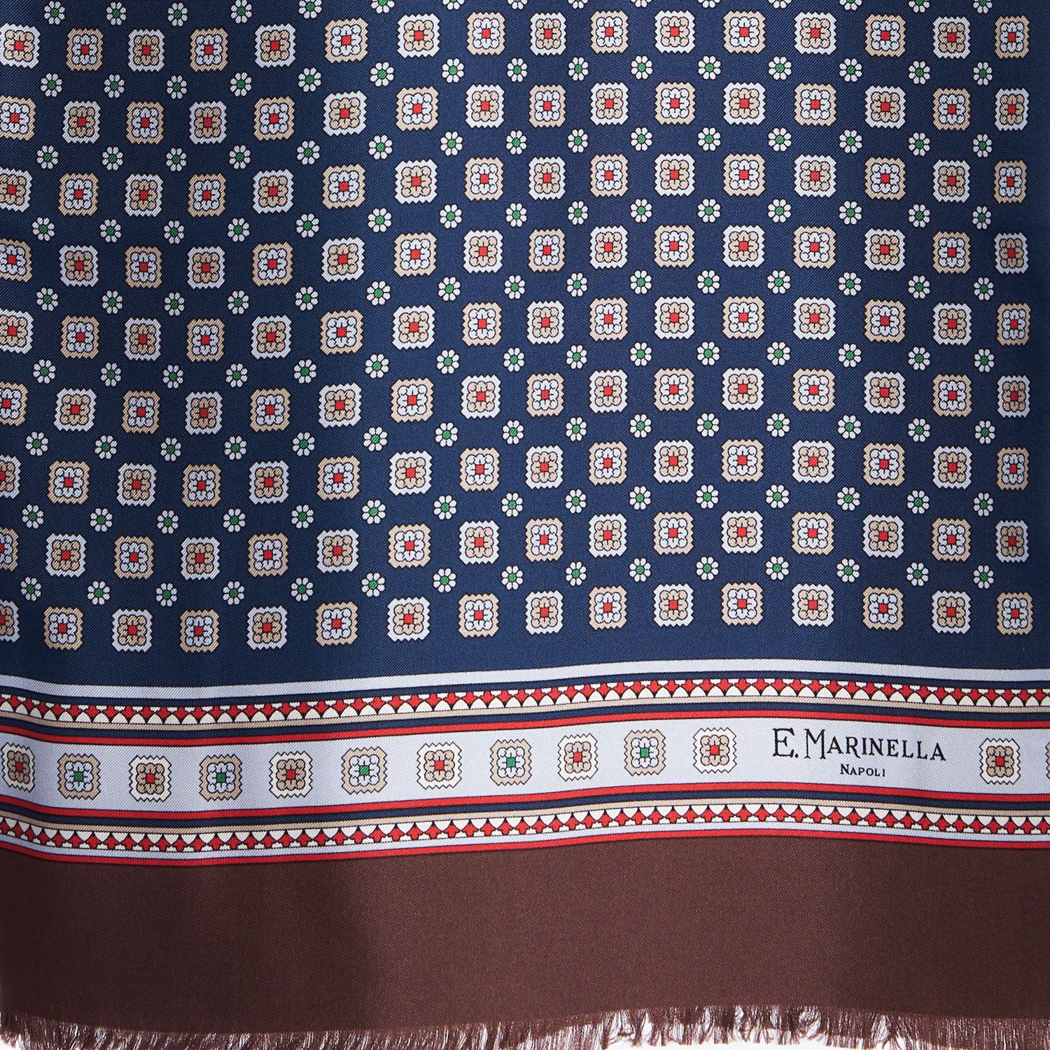 BLUE DOUBLE SILK SCARF - Image 3