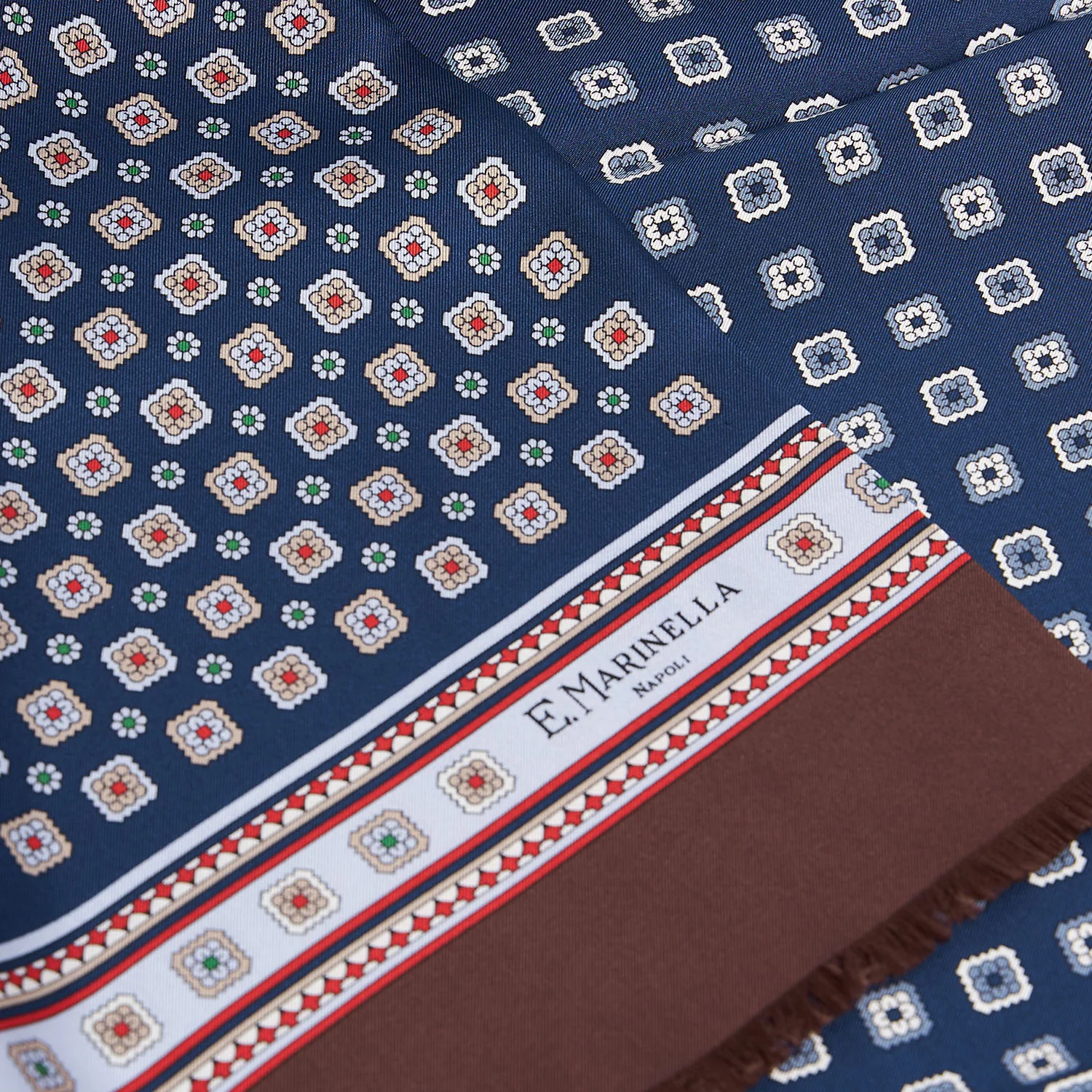 BLUE DOUBLE SILK SCARF - Image 4