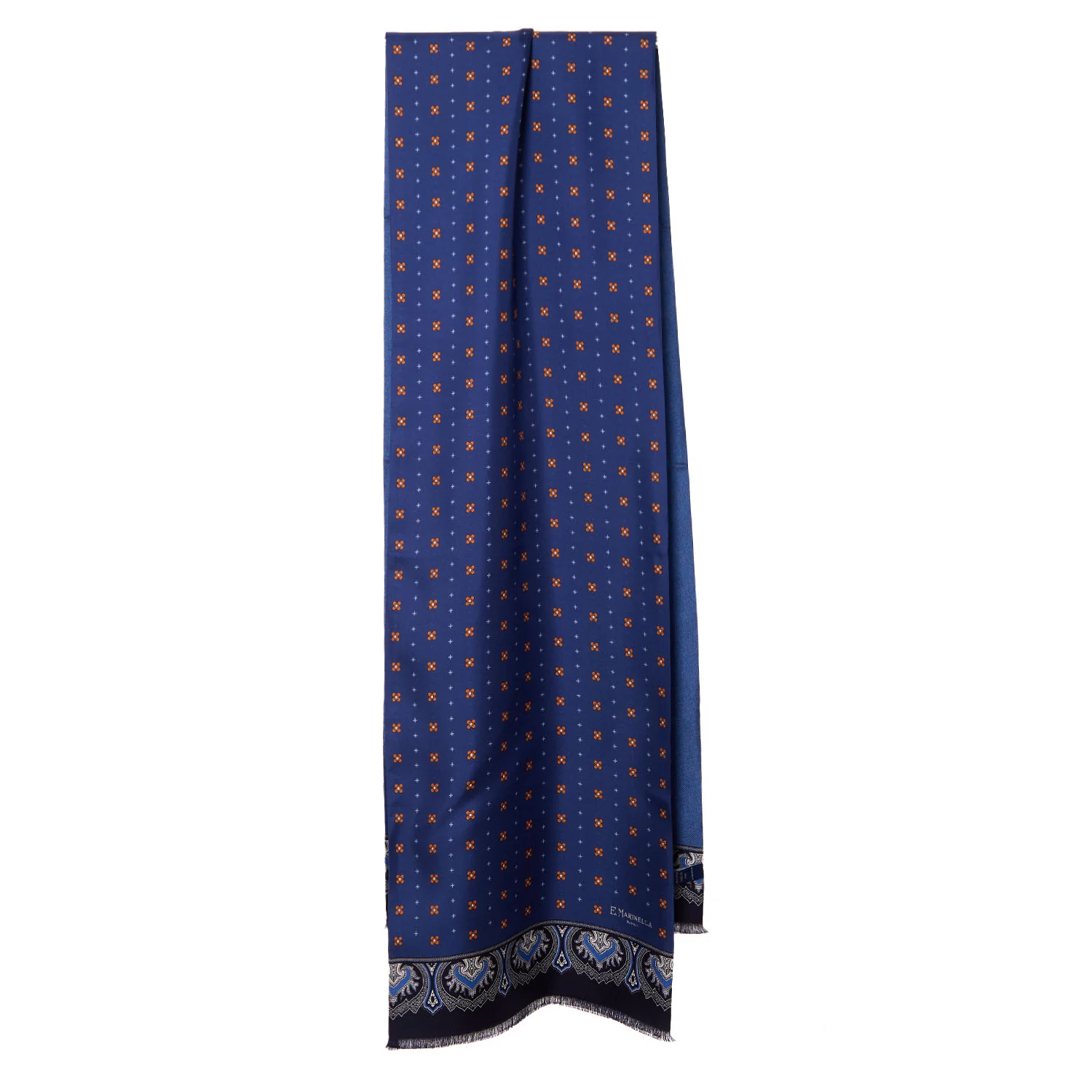 BLUE DOUBLE SILK SCARF