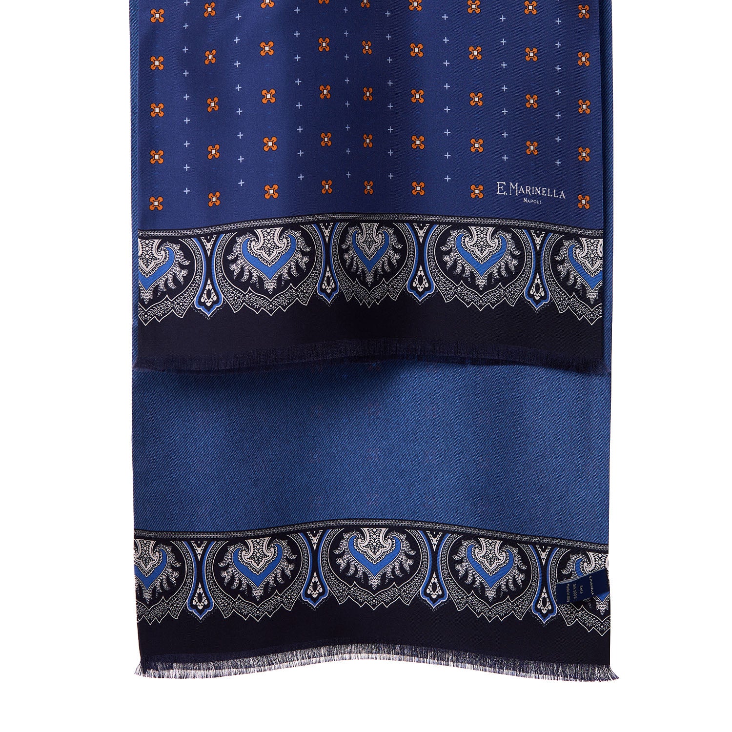 BLUE DOUBLE SILK SCARF - Image 2