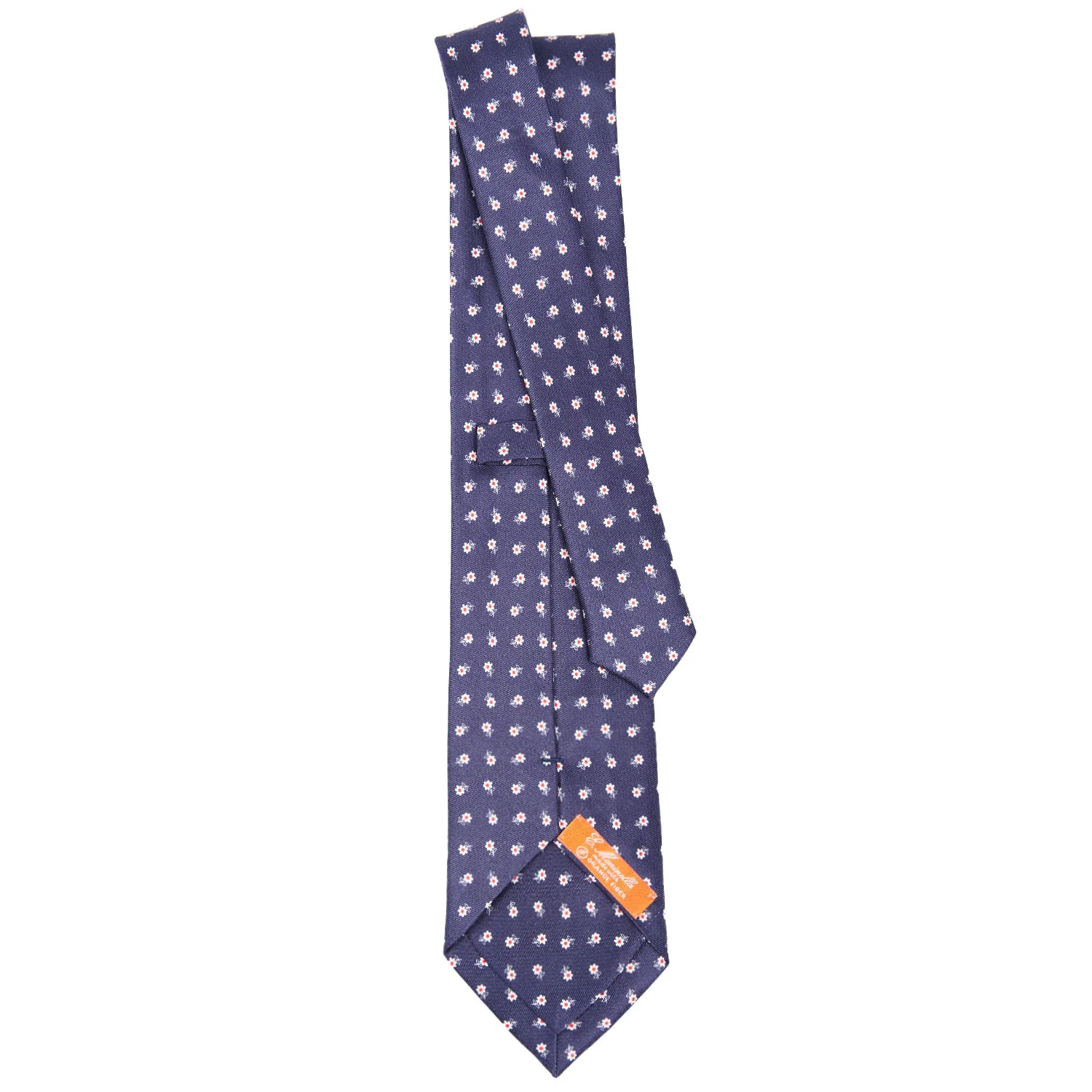 BLUE SILK AND ORANGE FIBER TIE - Image 3
